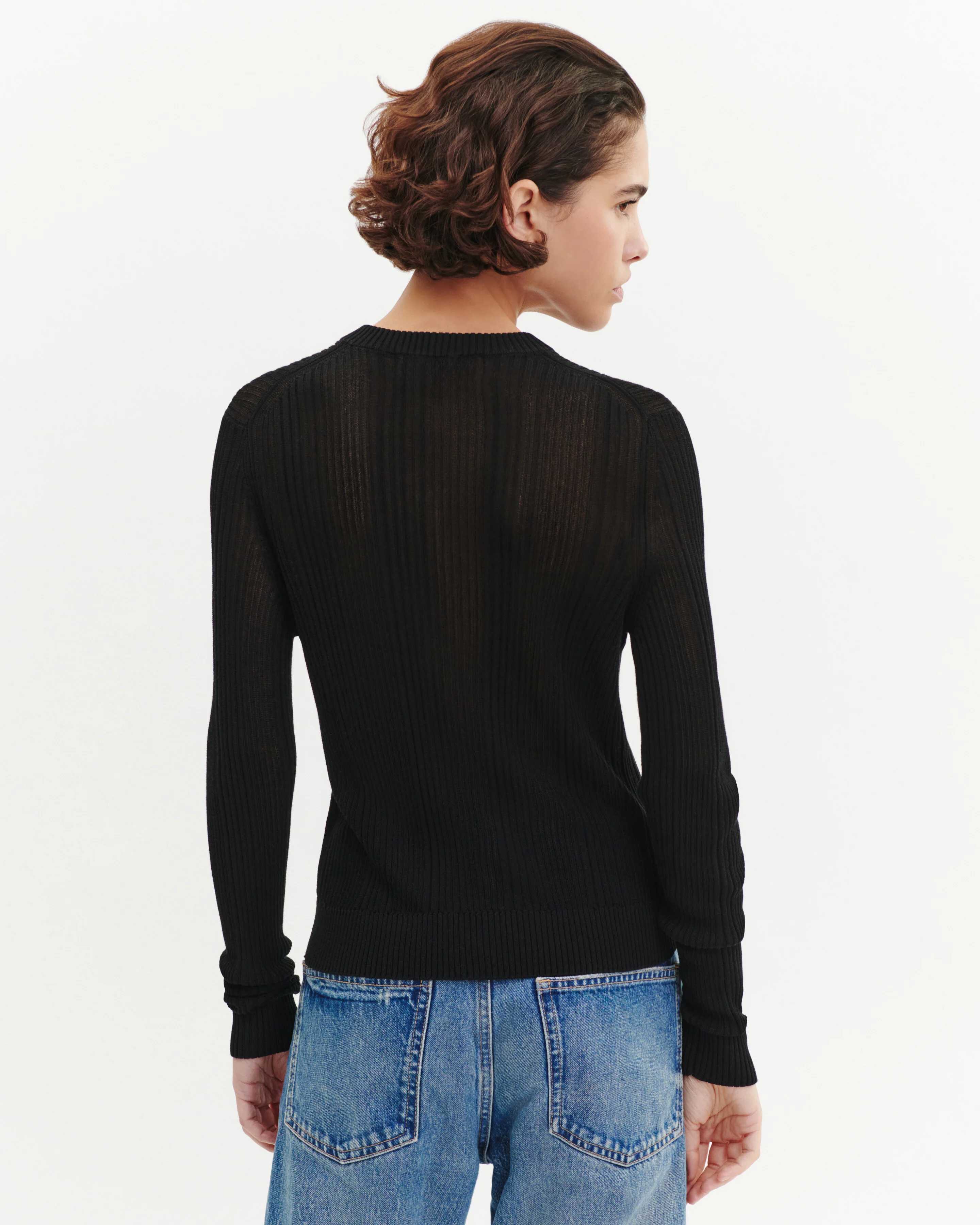 Cardigan côtes transparentes - Image 3