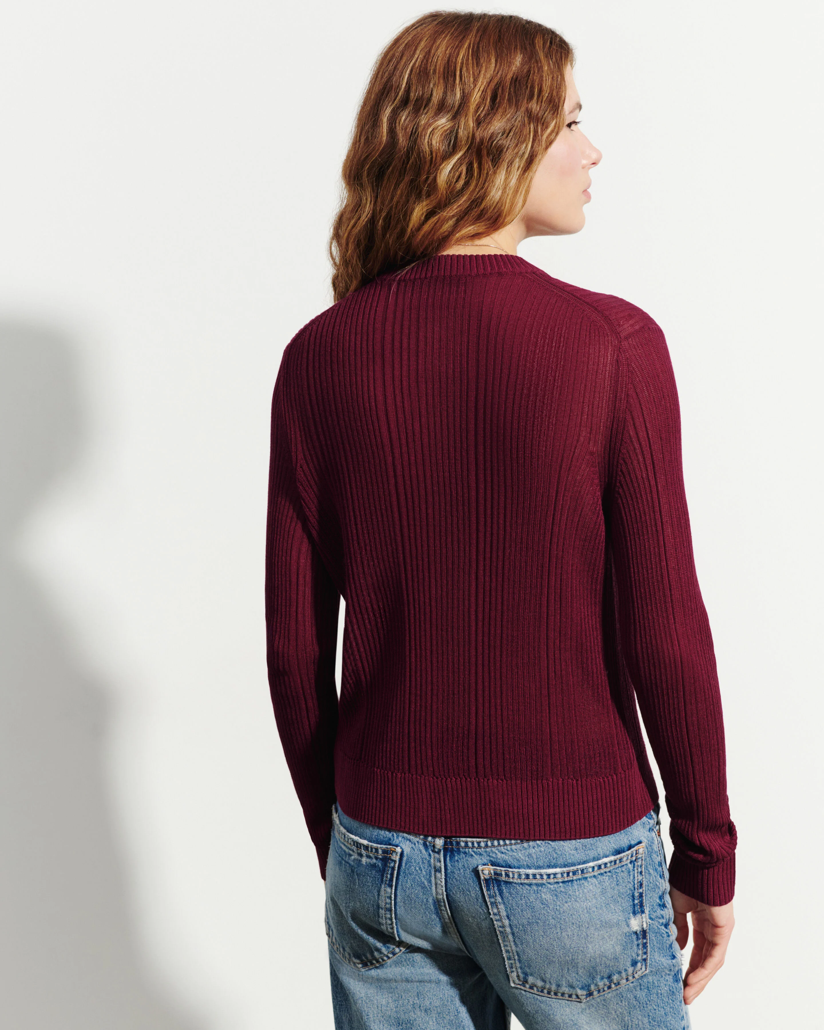 Cardigan côtes transparentes - Image 3