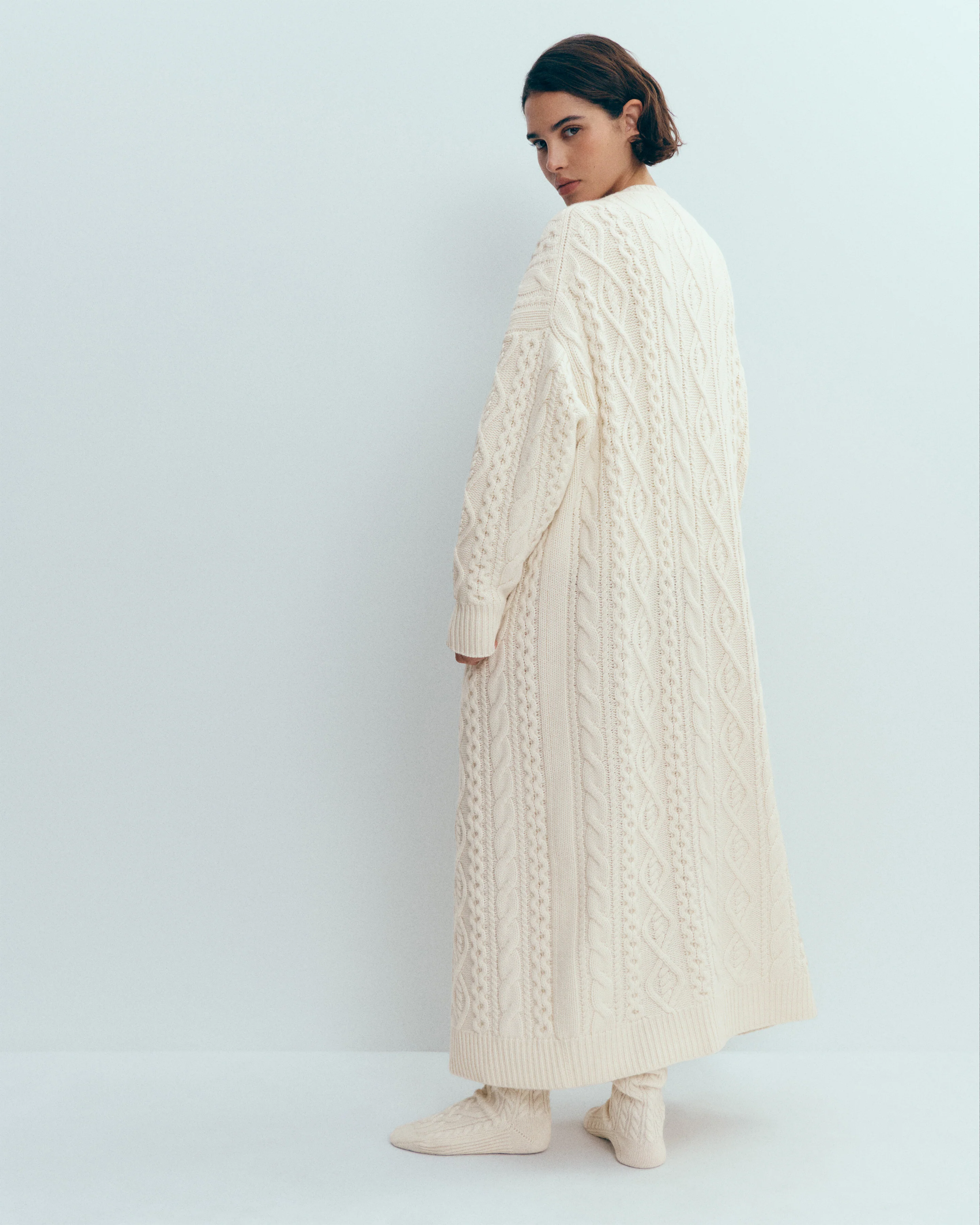 Cardigan long à torsades - Image 3