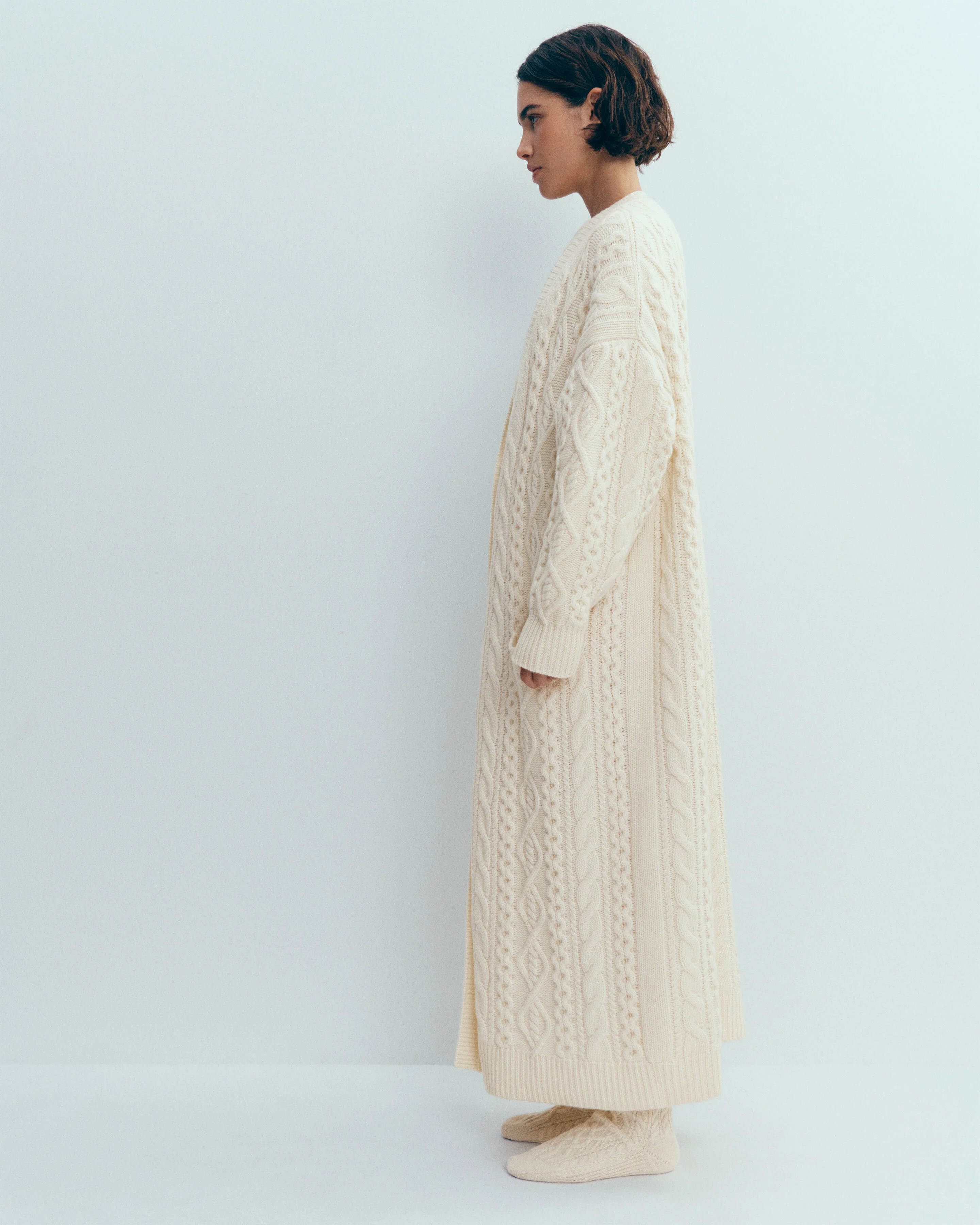 Cardigan long à torsades - Image 4