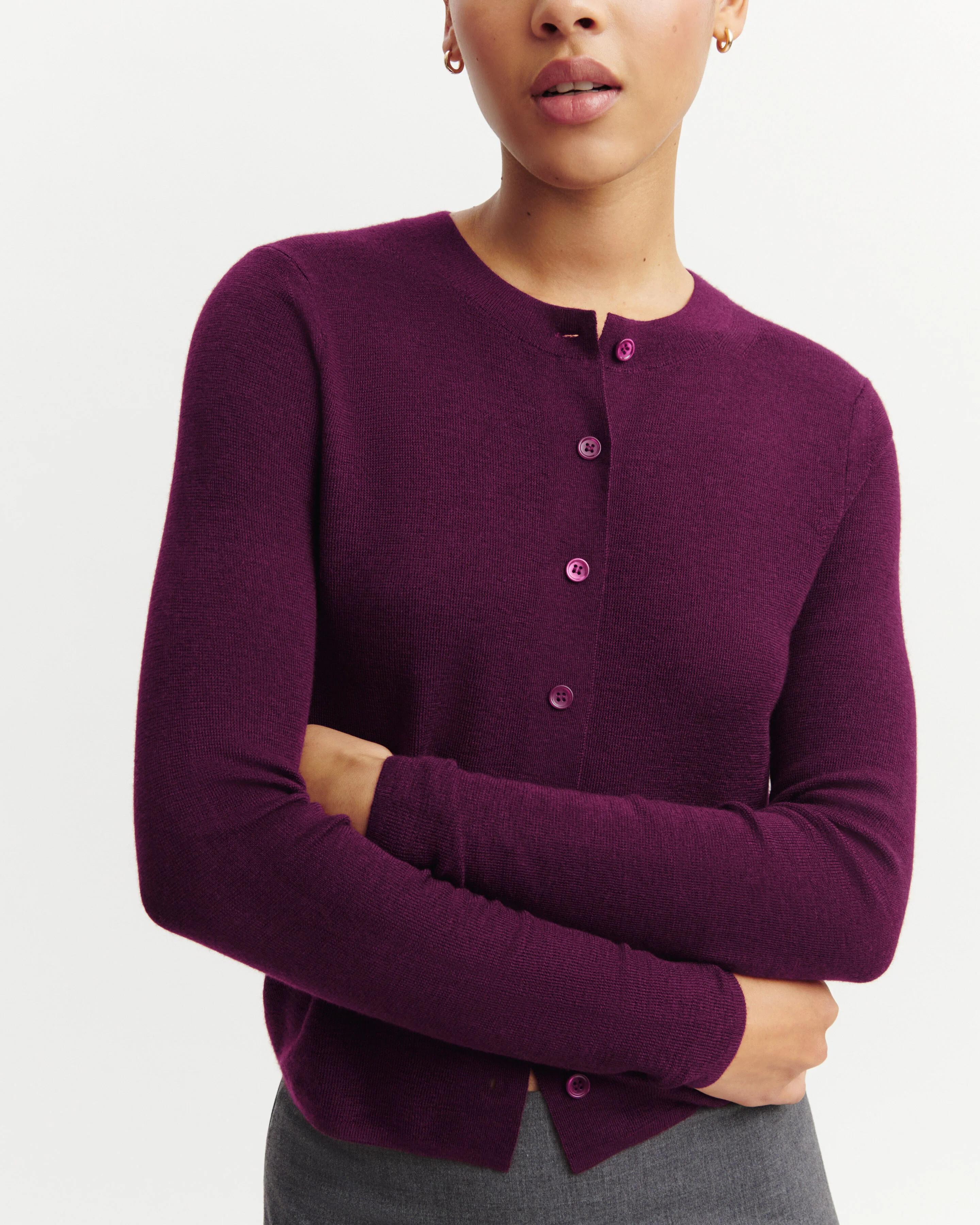 Cardigan maille unie
