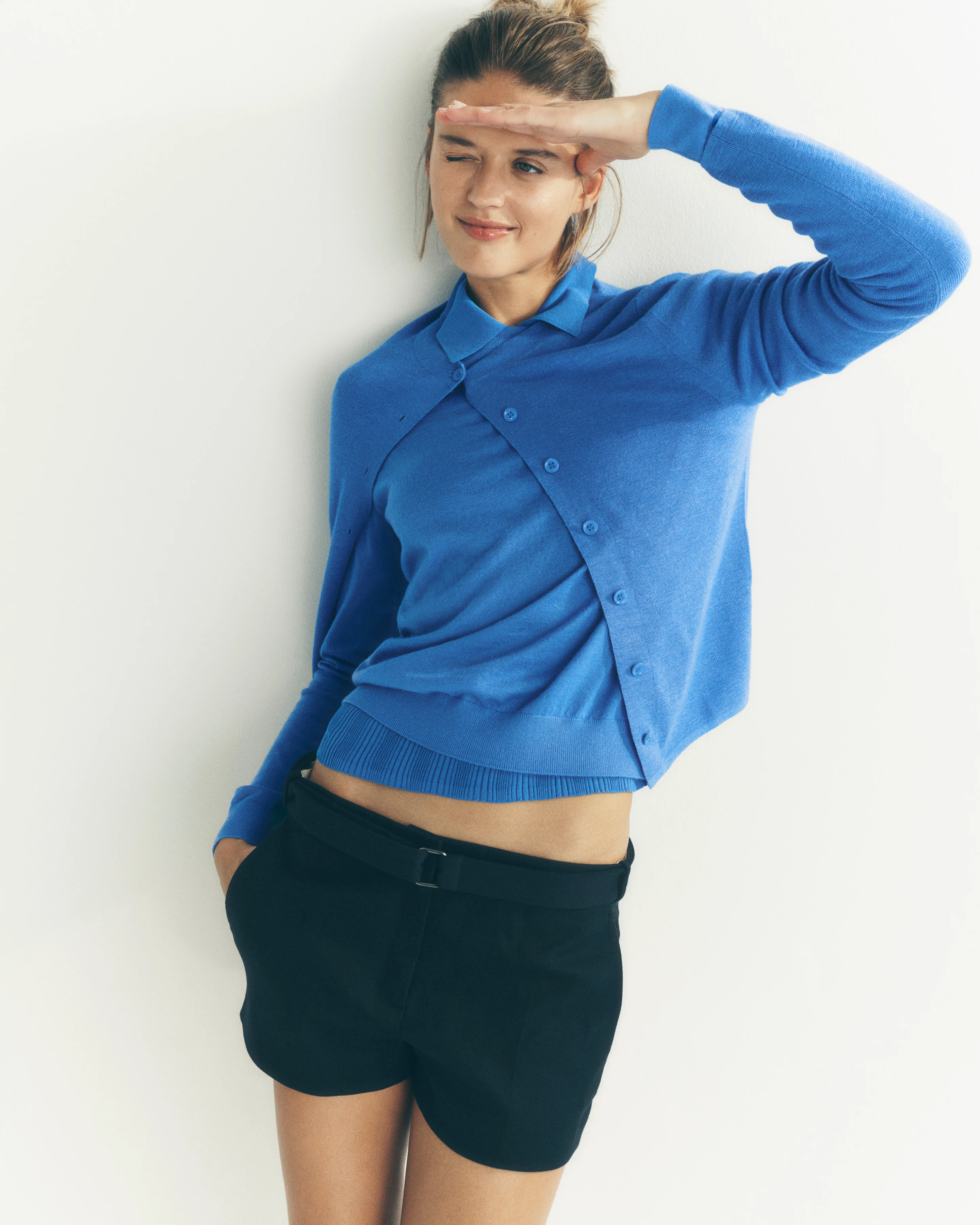 Cardigan maille unie