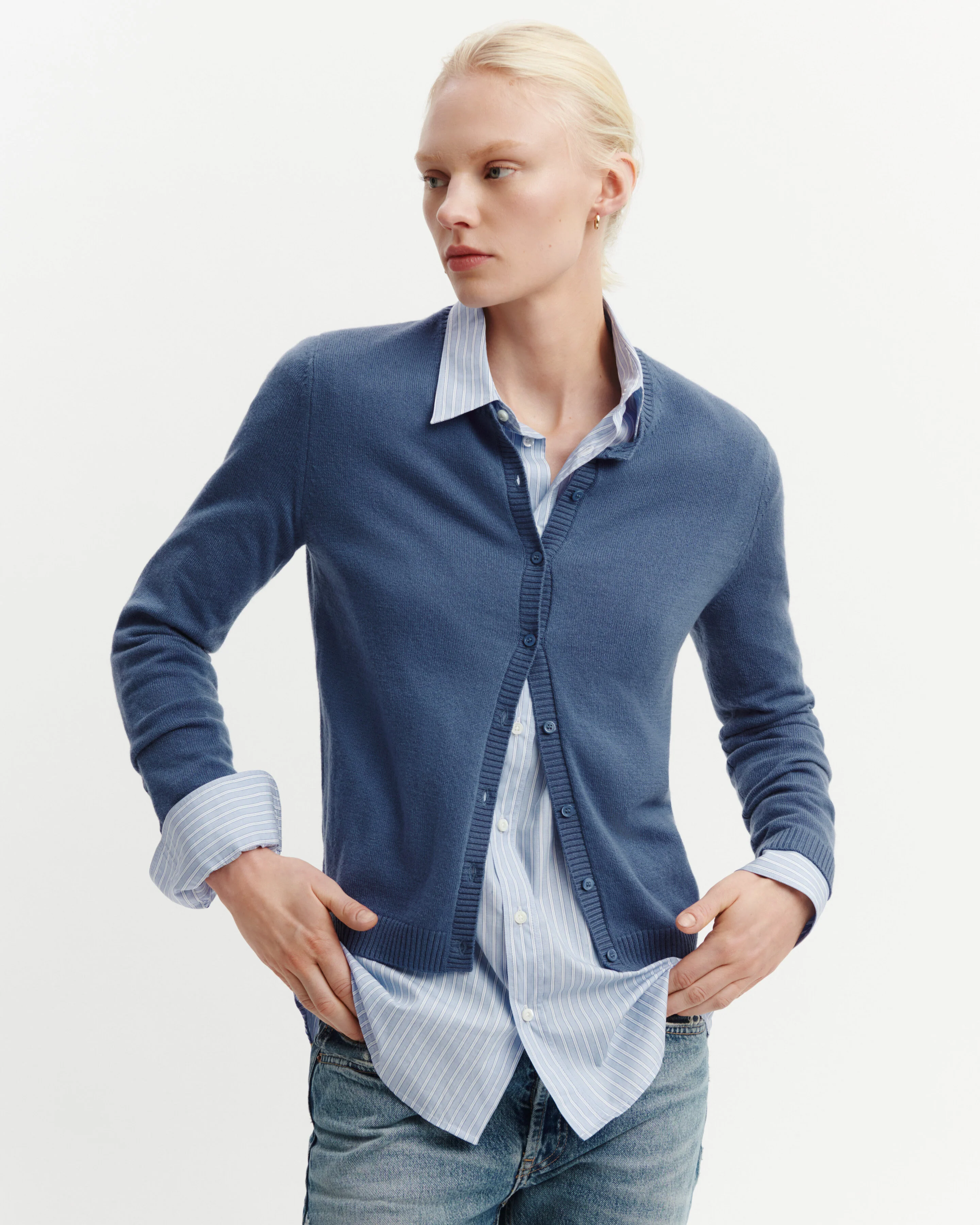 Cardigan manches boutons