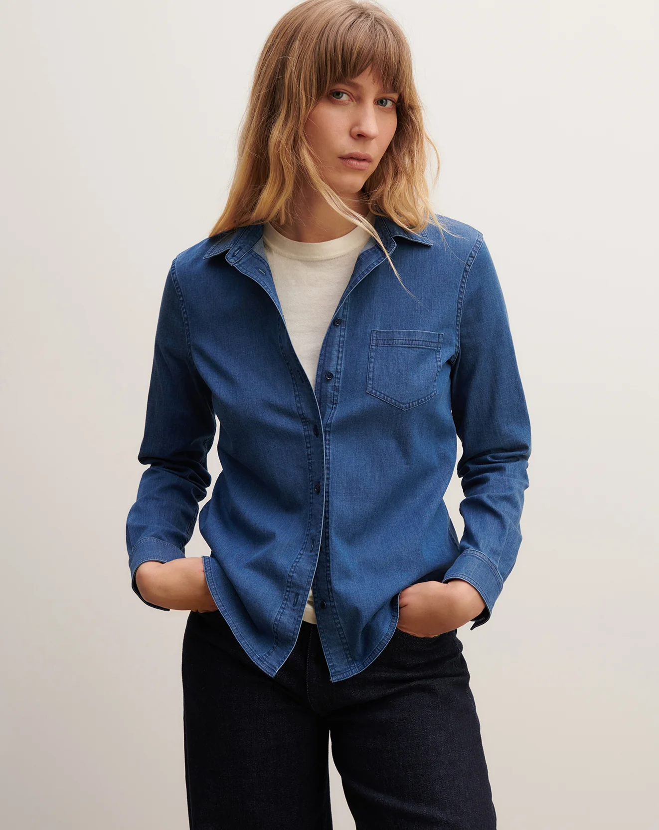 Chemise denim ample
