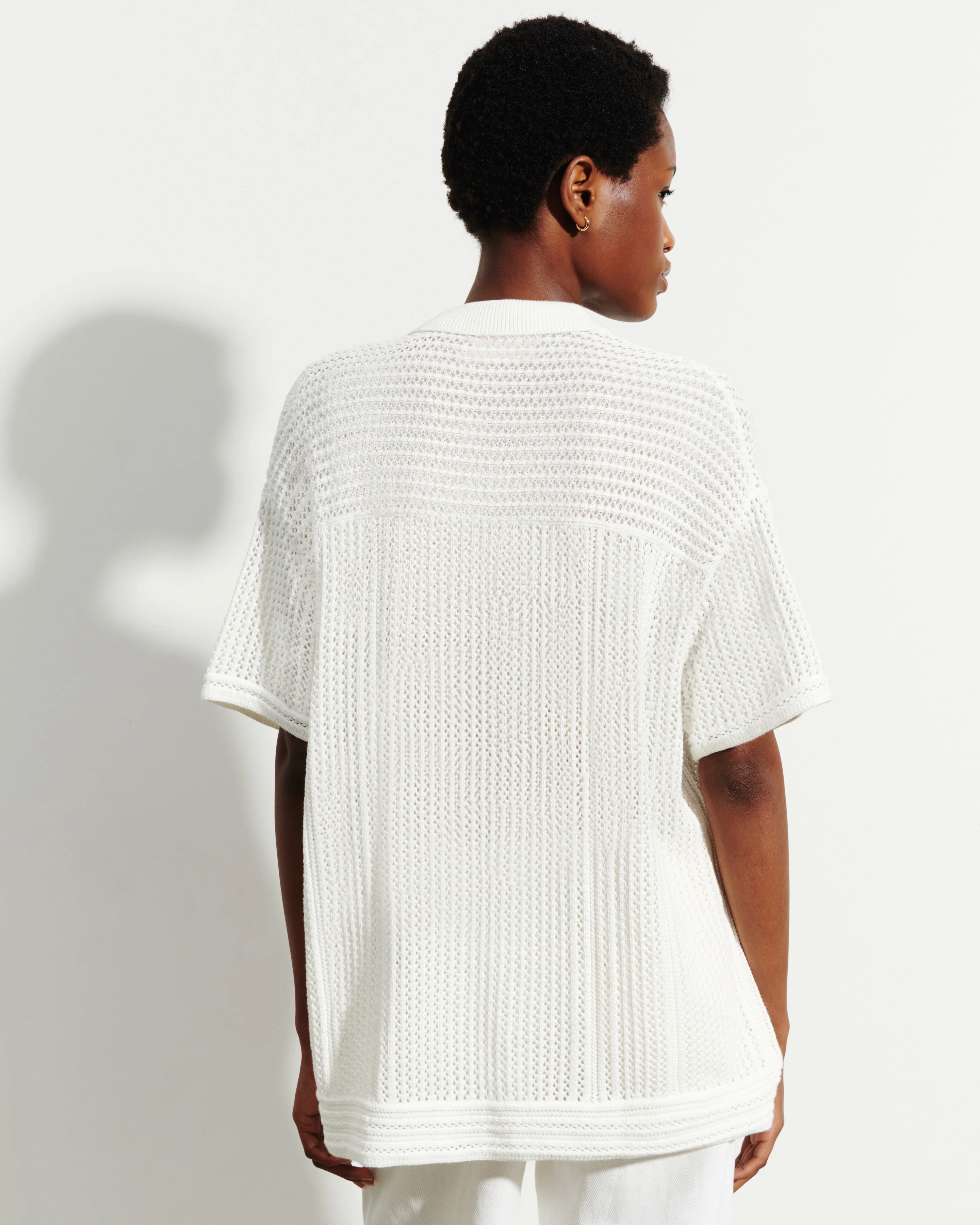 Chemise manches courtes pointelle - Image 3