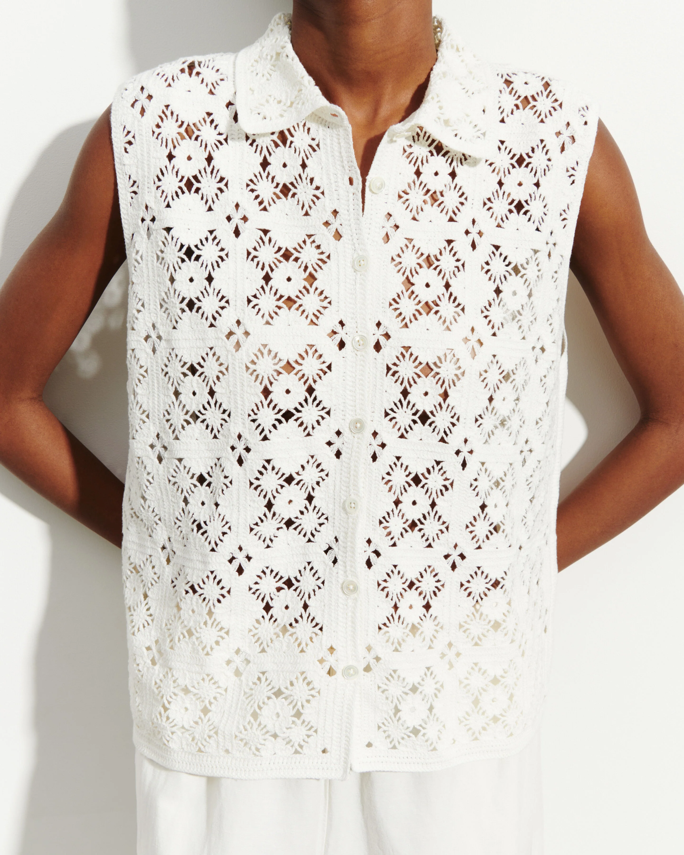 Chemise sans manches guipure - Image 2
