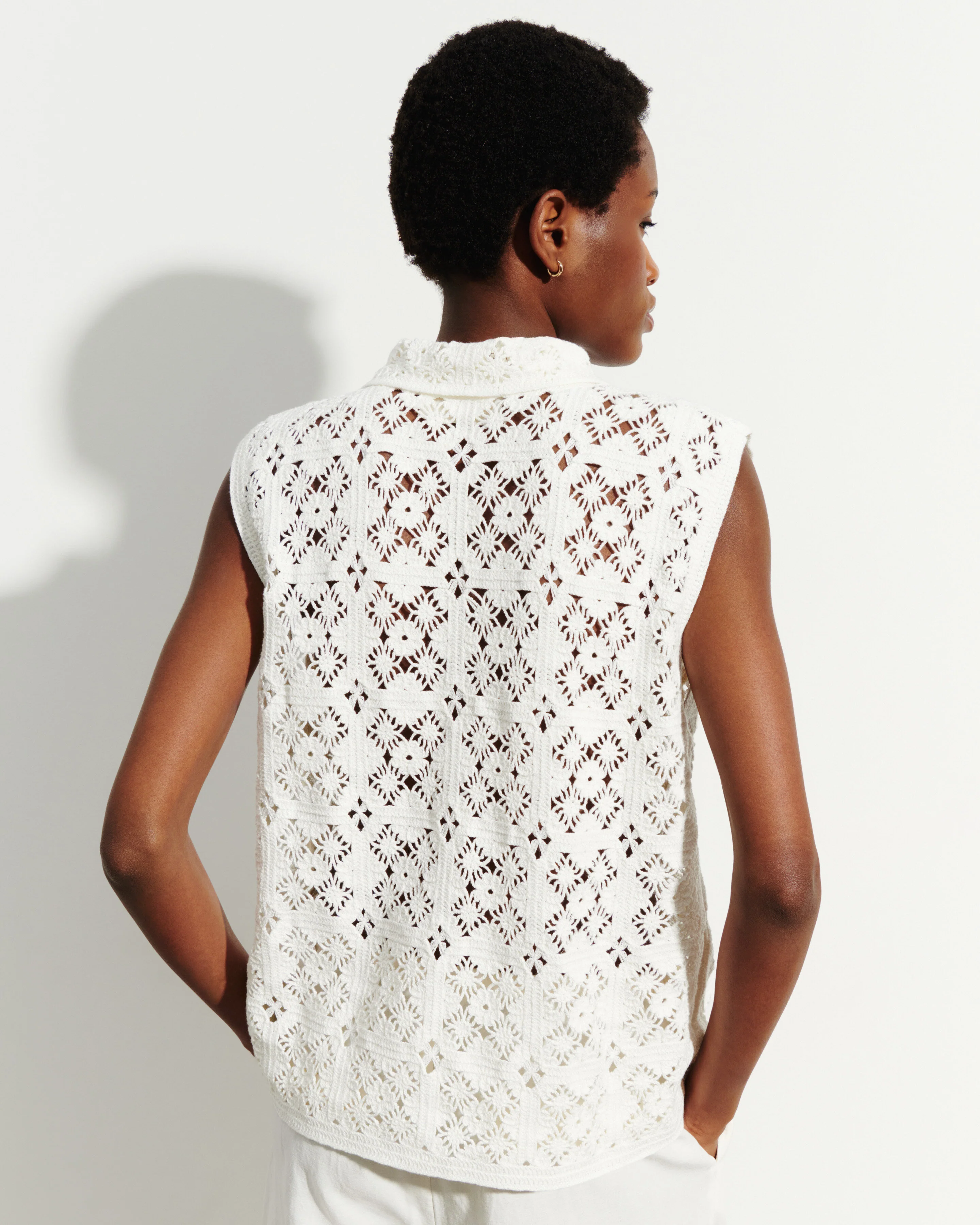 Chemise sans manches guipure - Image 3