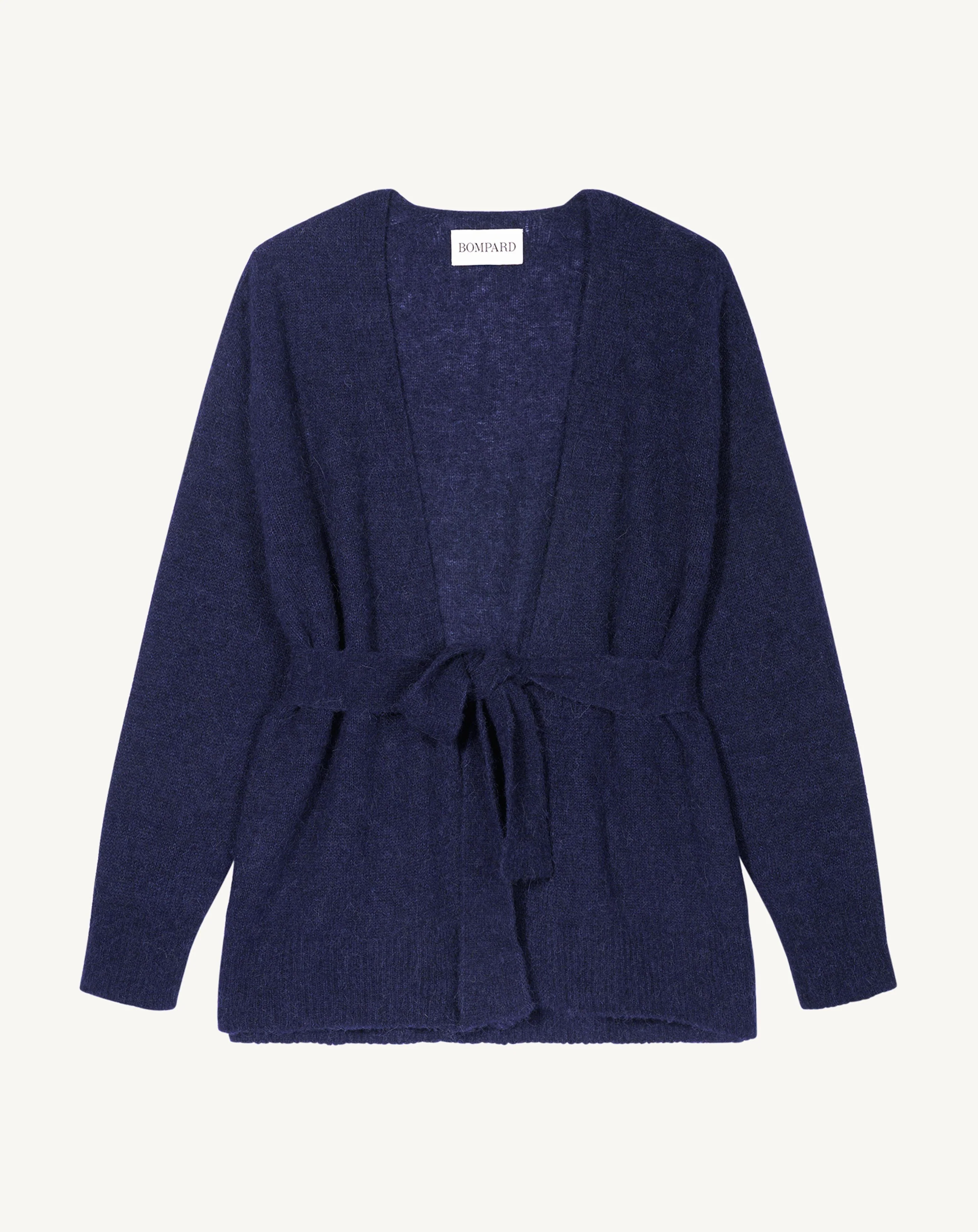 Gilet maille plume ceinturé - Image 4