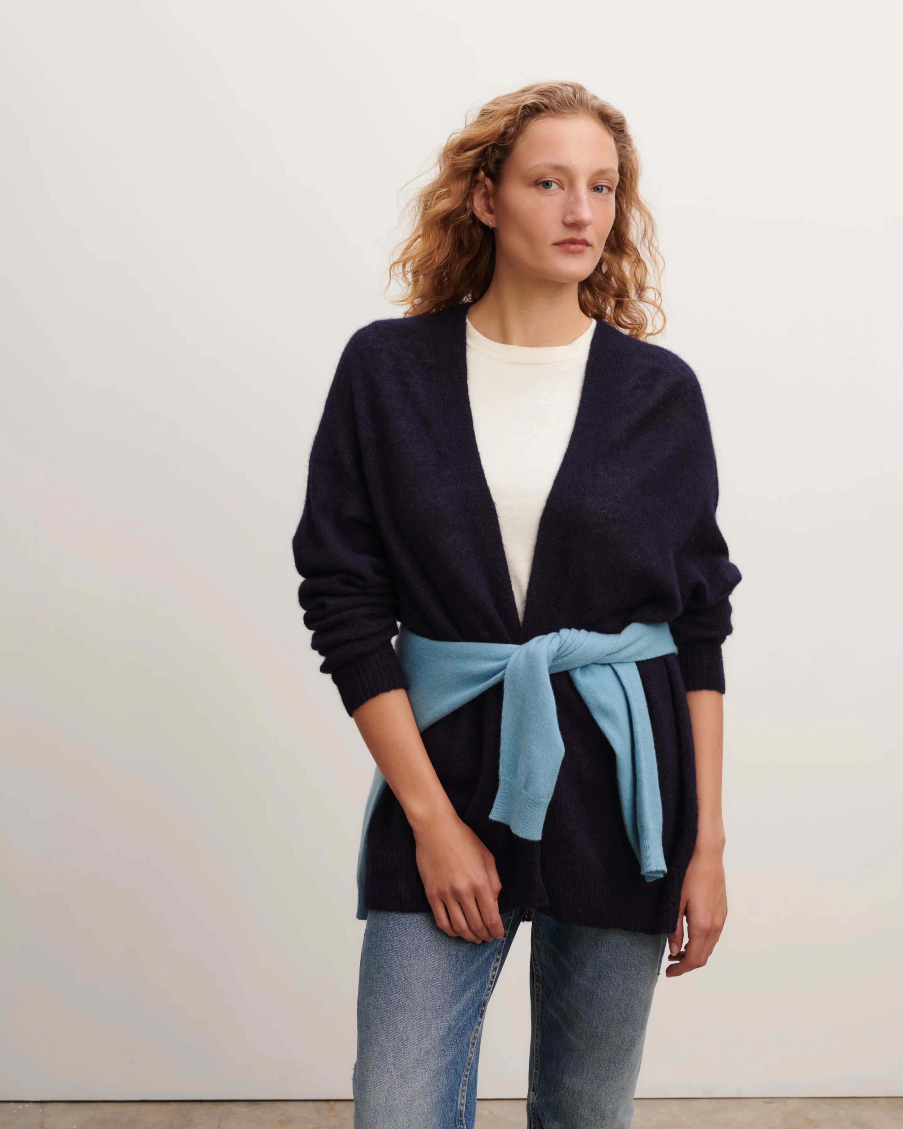 Gilet maille plume