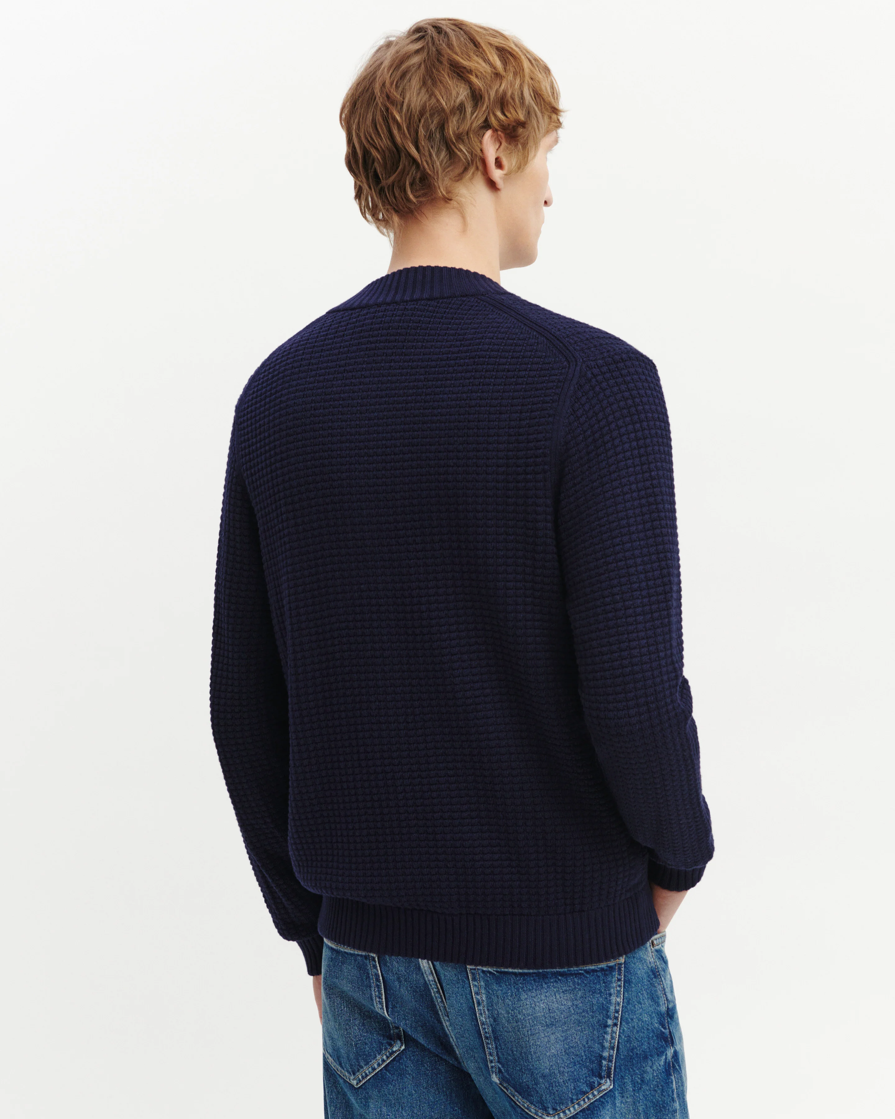 Gilet zippé point gaufré - Image 3