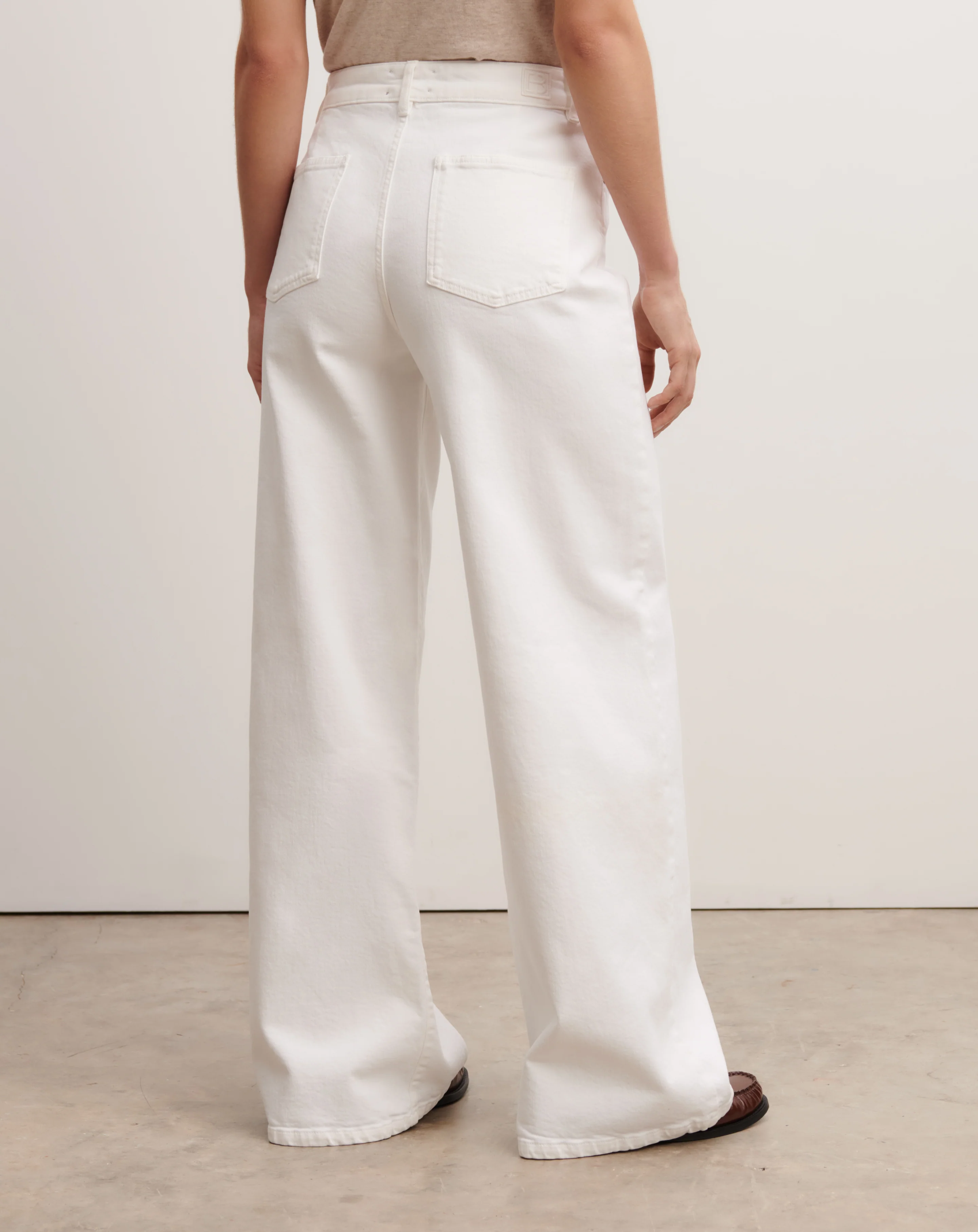 Jean denim blanc large - Image 3