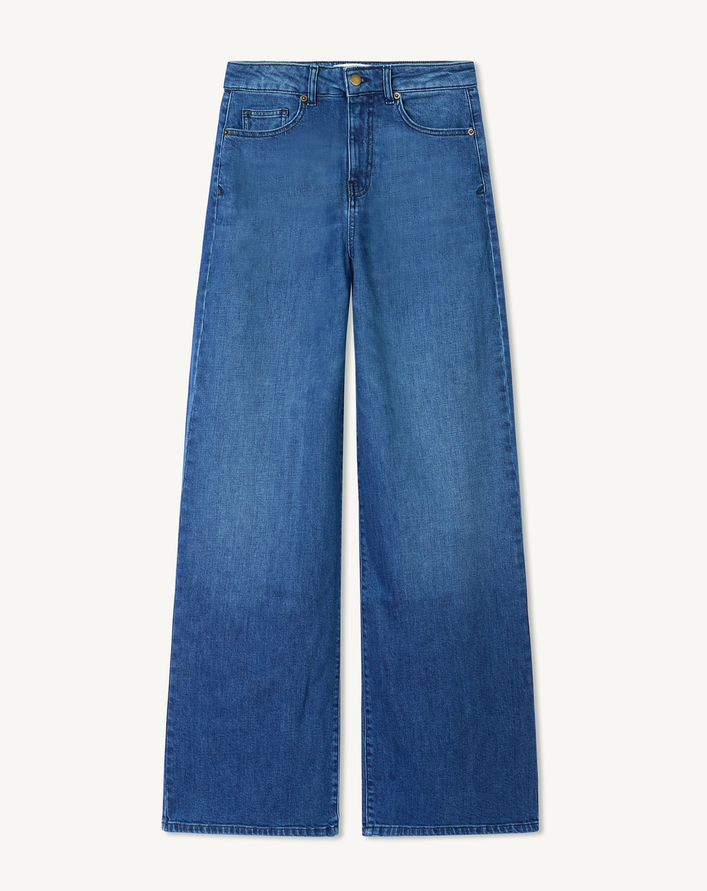 Jean denim large délavé - Image 5