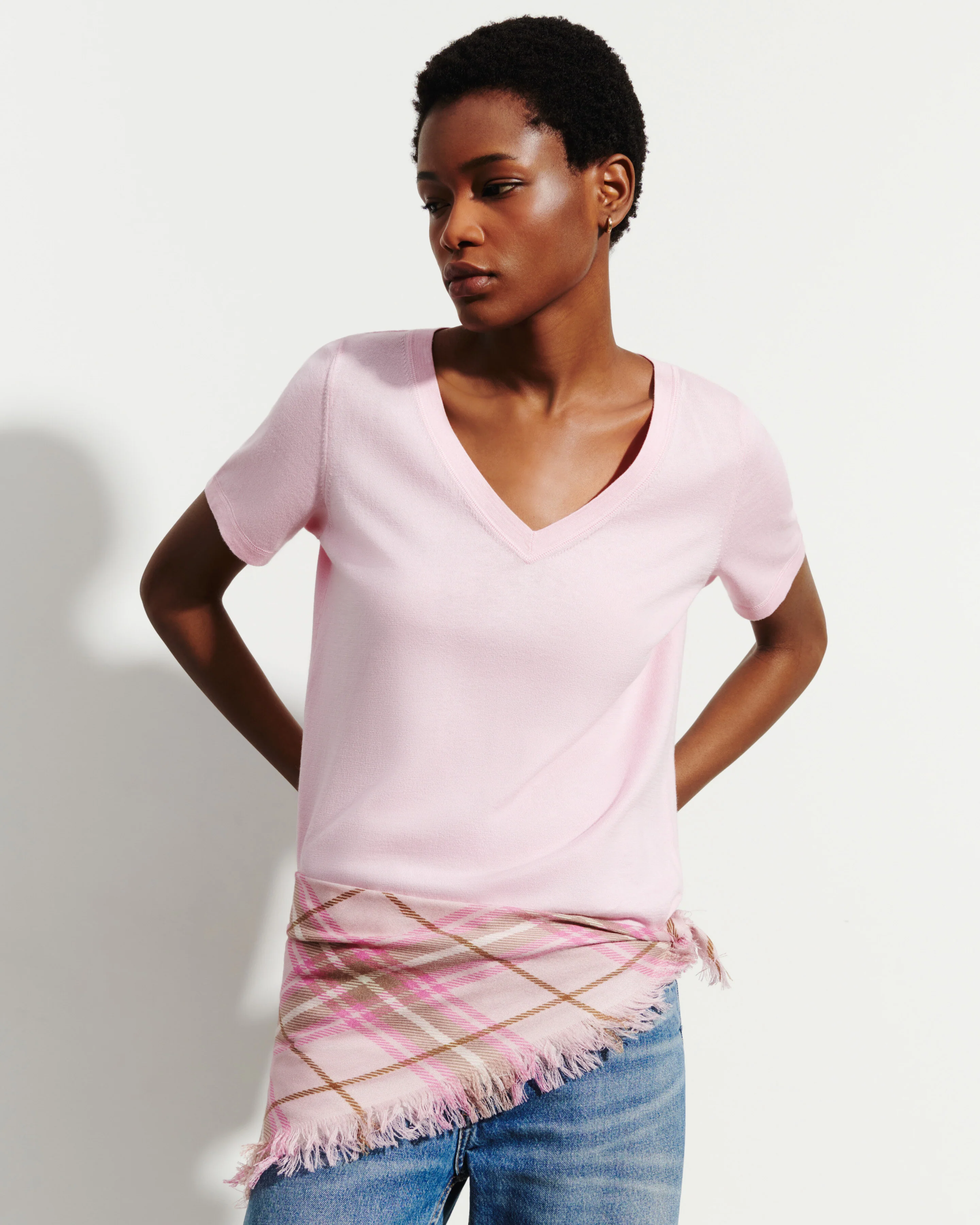 Mini carré imprimé tartan - Image 2