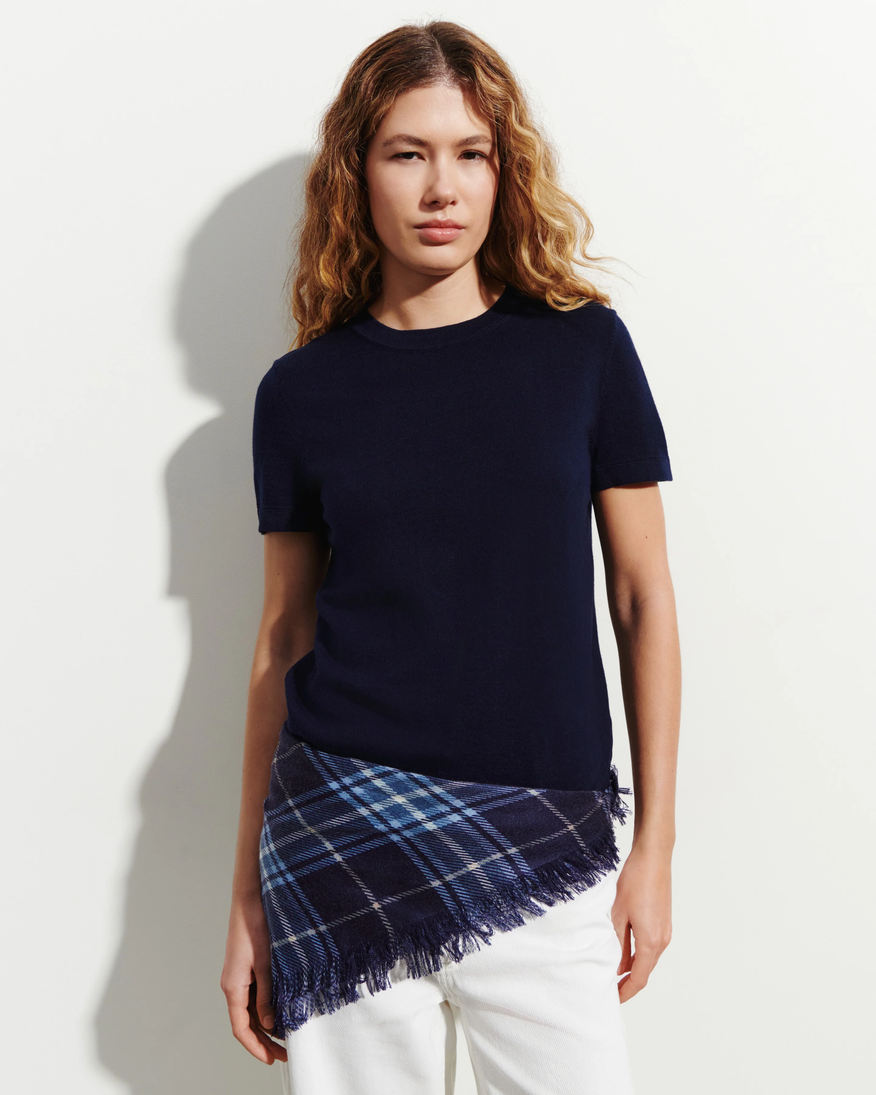 Mini carré imprimé tartan
