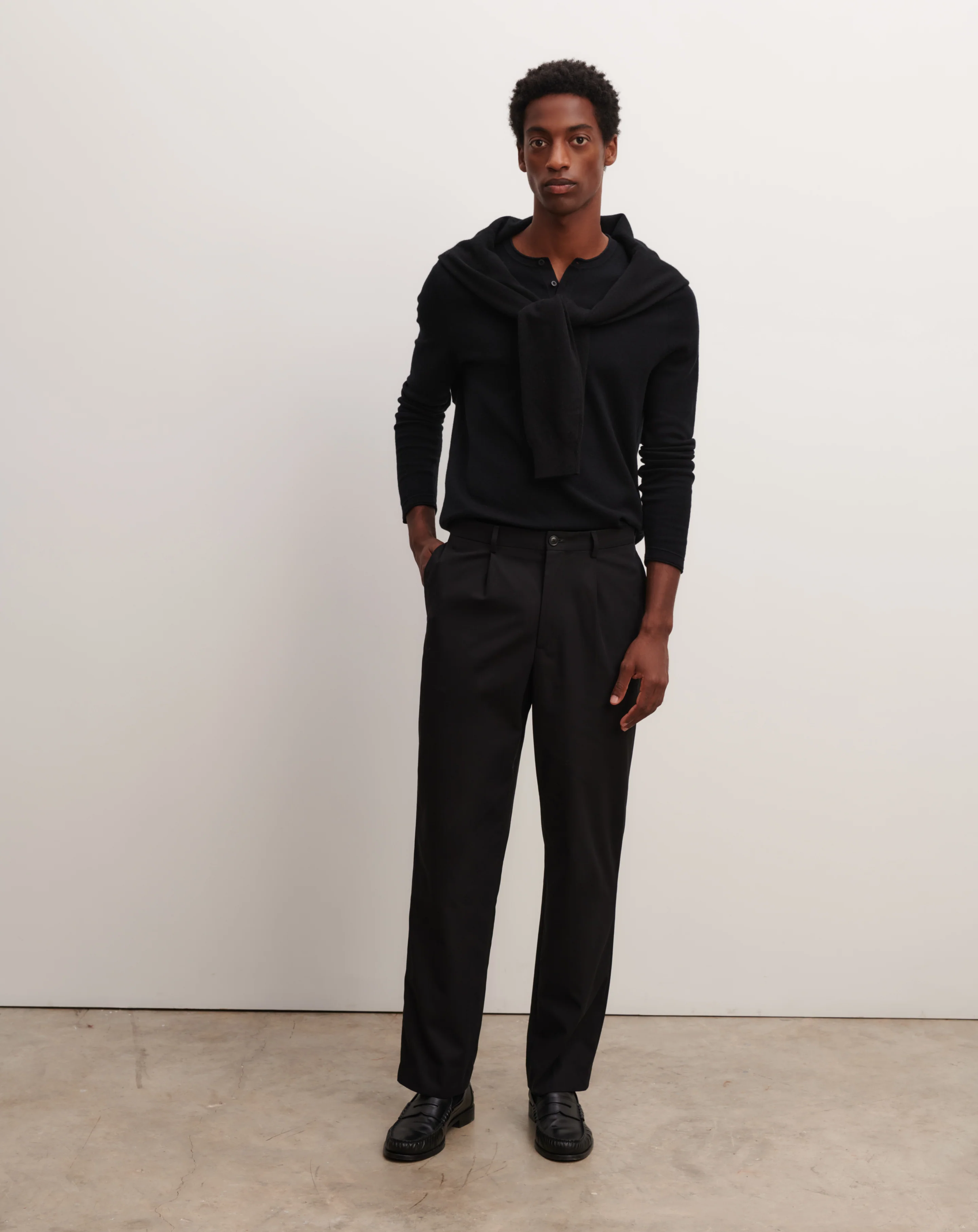 Pantalon à plis