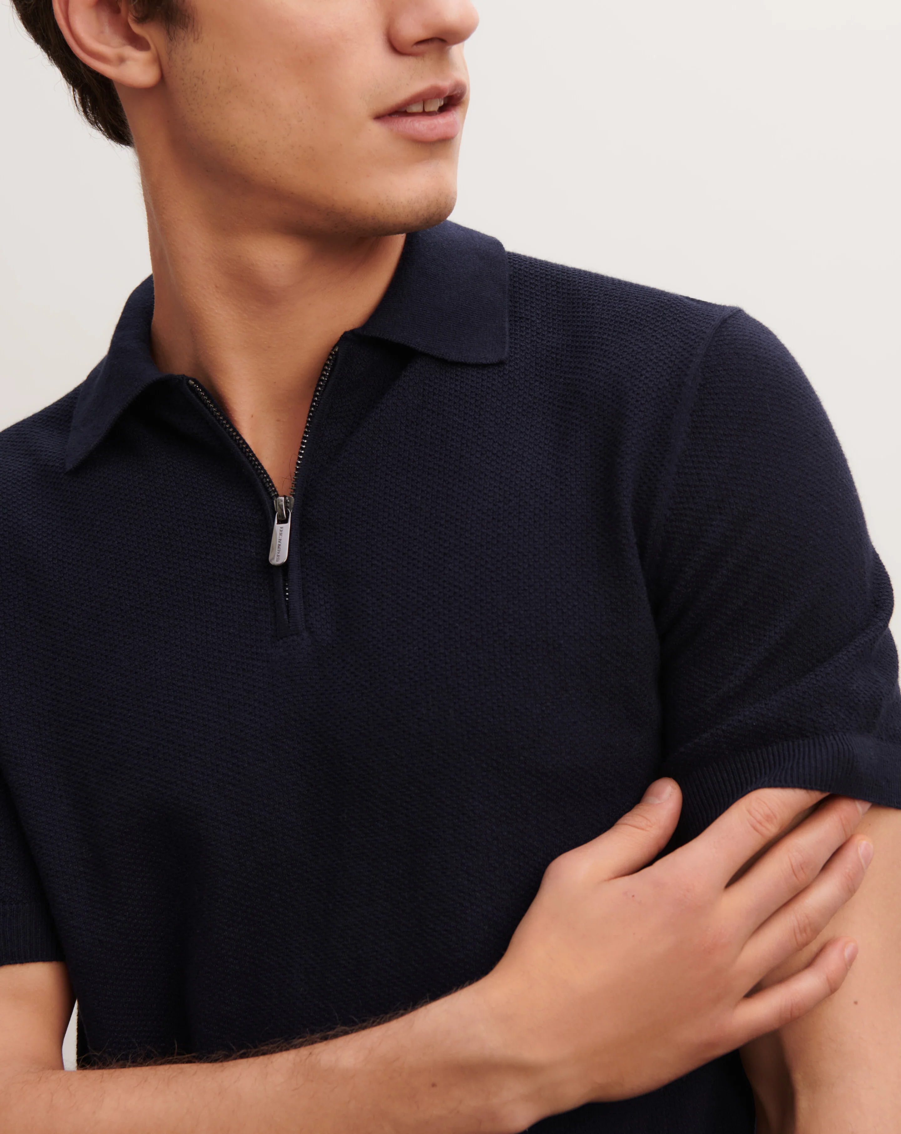 Polo piqué col zippé - Image 2