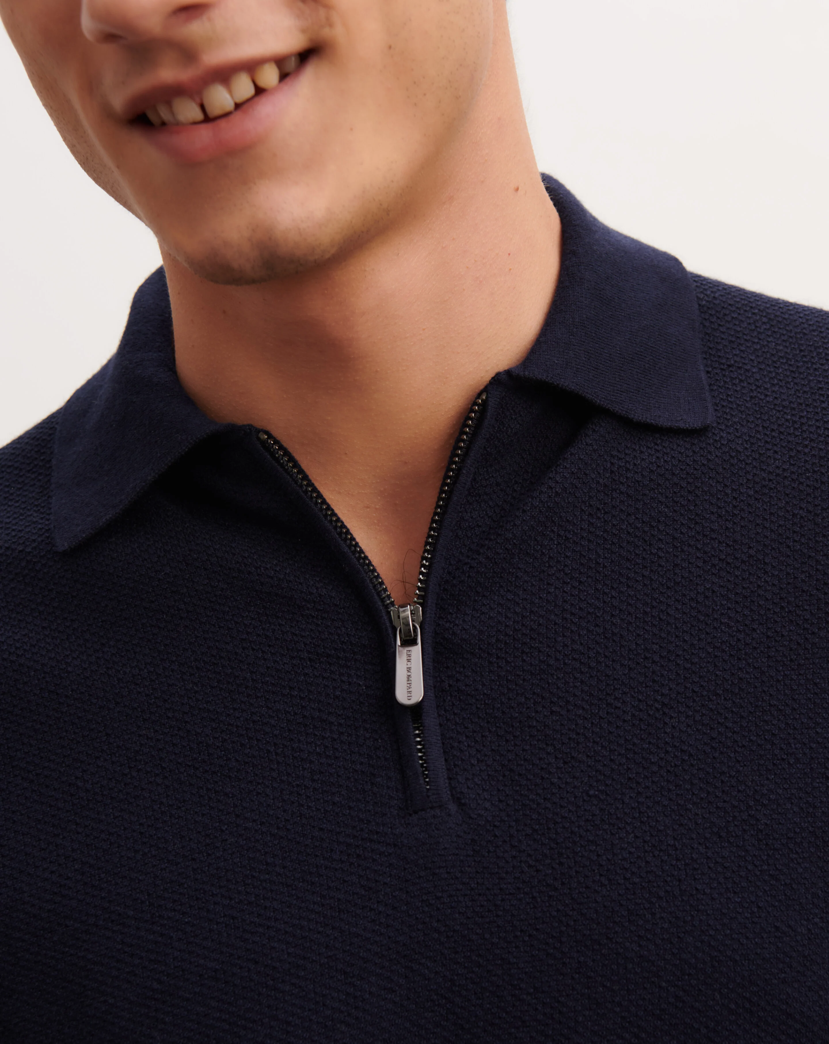 Polo piqué col zippé - Image 4
