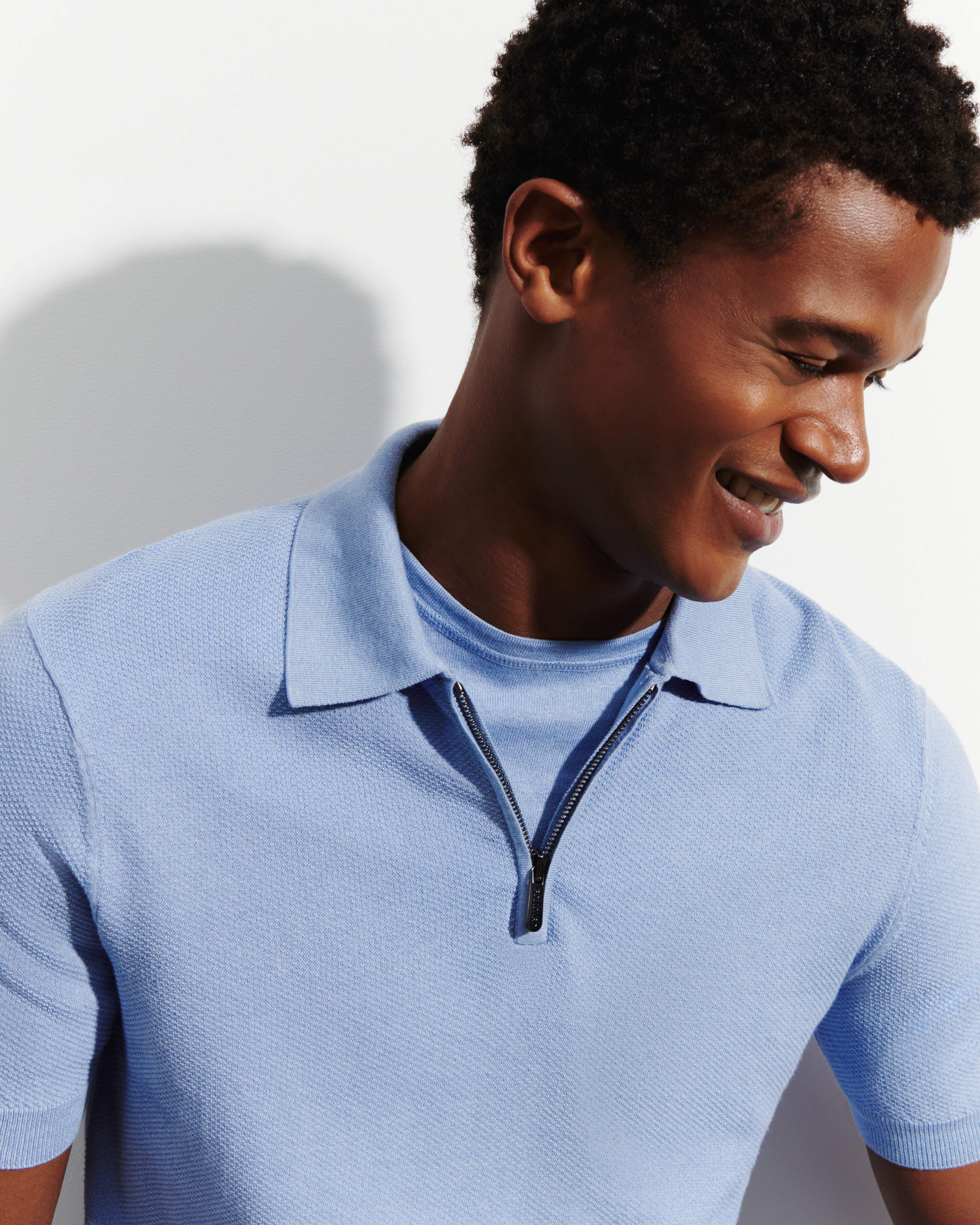 Polo piqué col zippé - Image 2