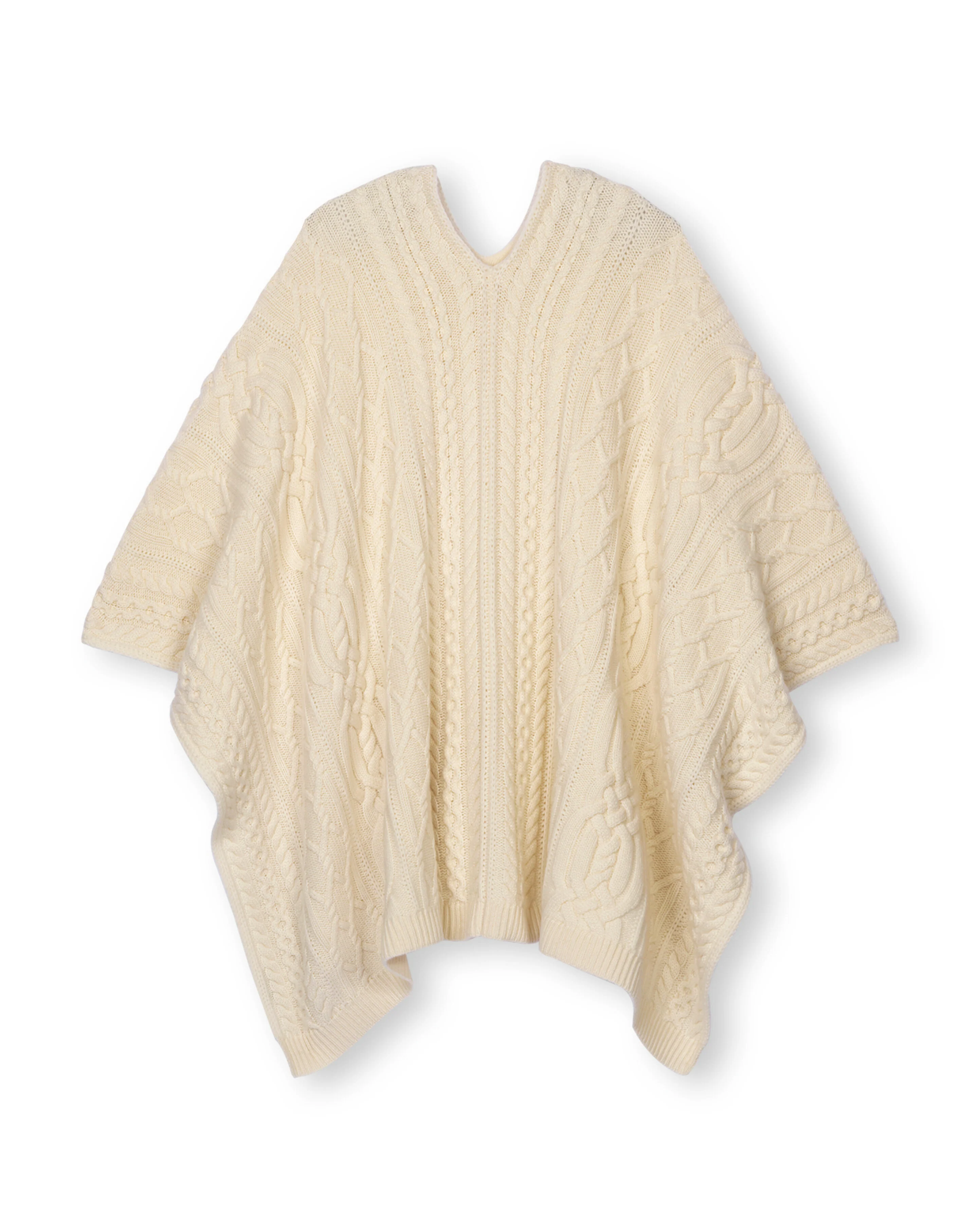 Poncho à torsades