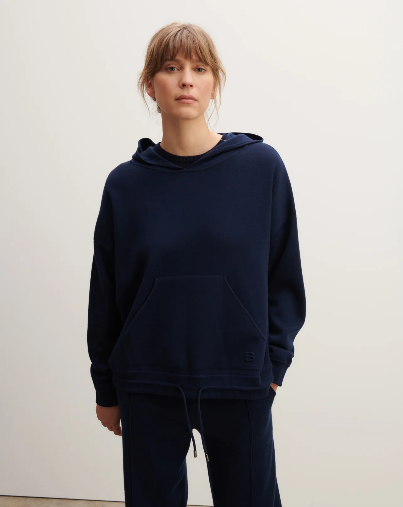 Pull à capuche double face