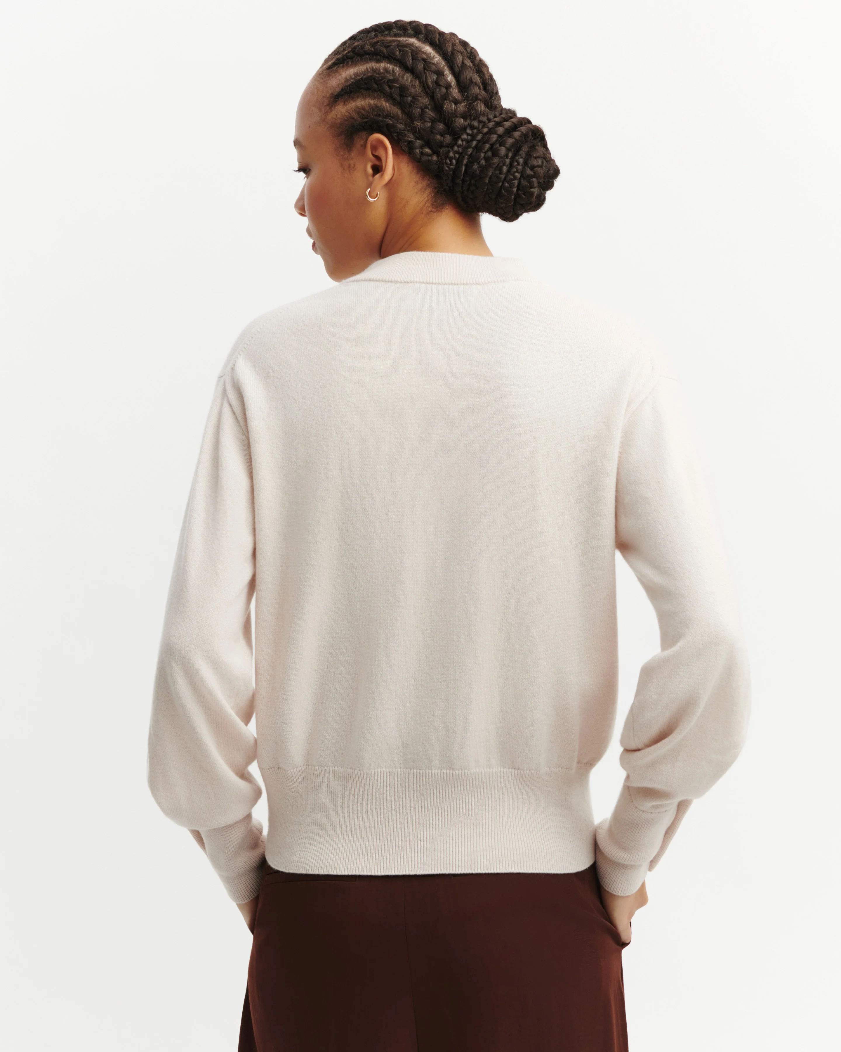Pull col rond à boutons - Image 3