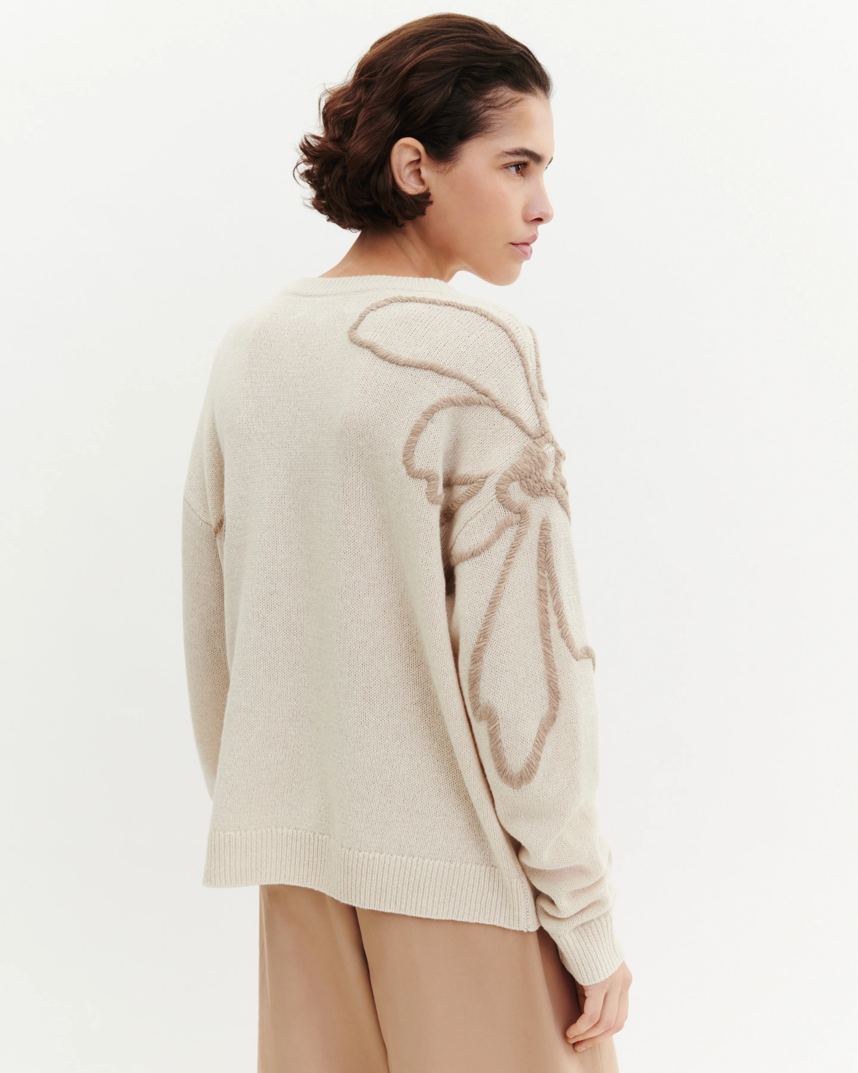Pull col rond brodé - Image 3