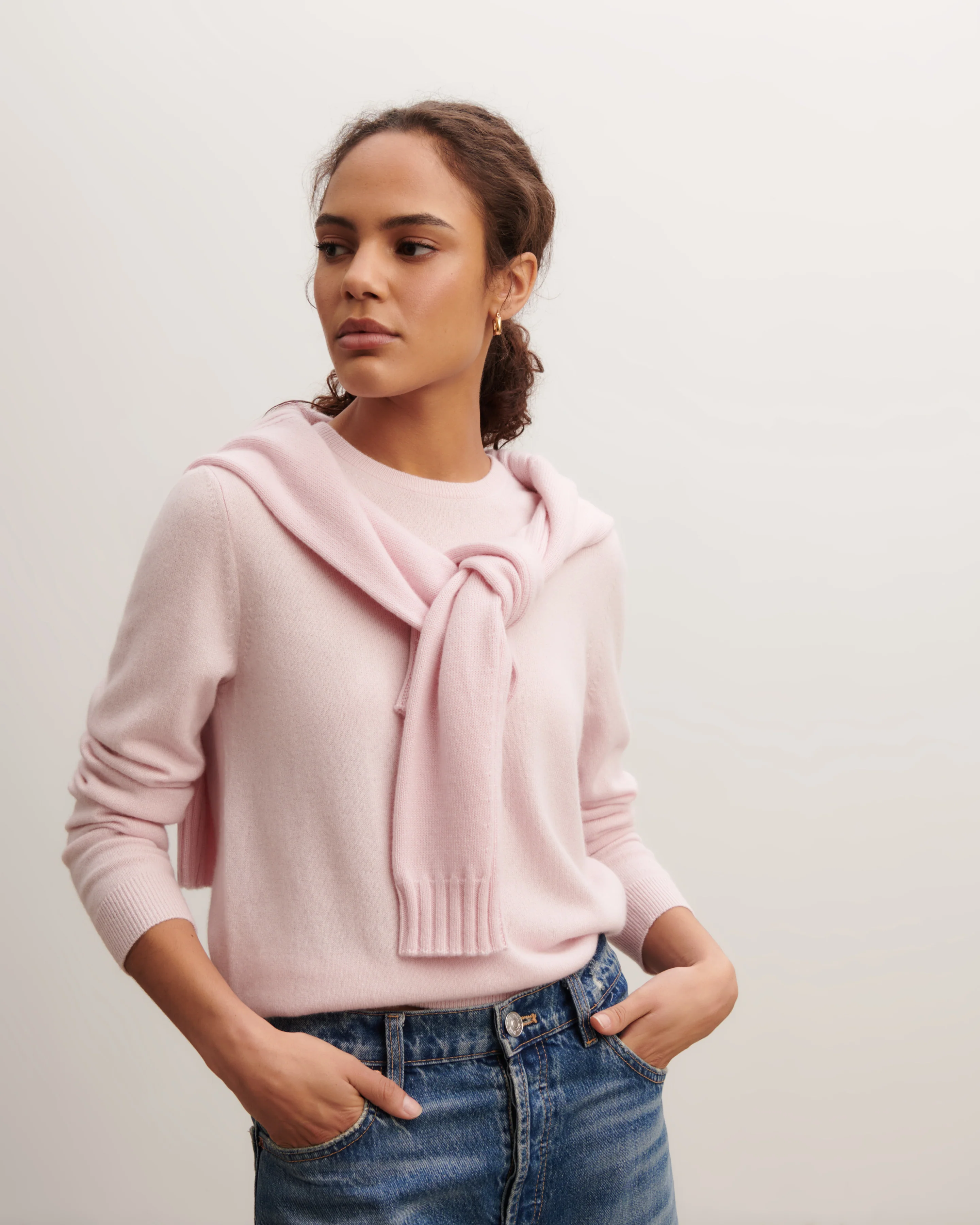 Pull col rond classique