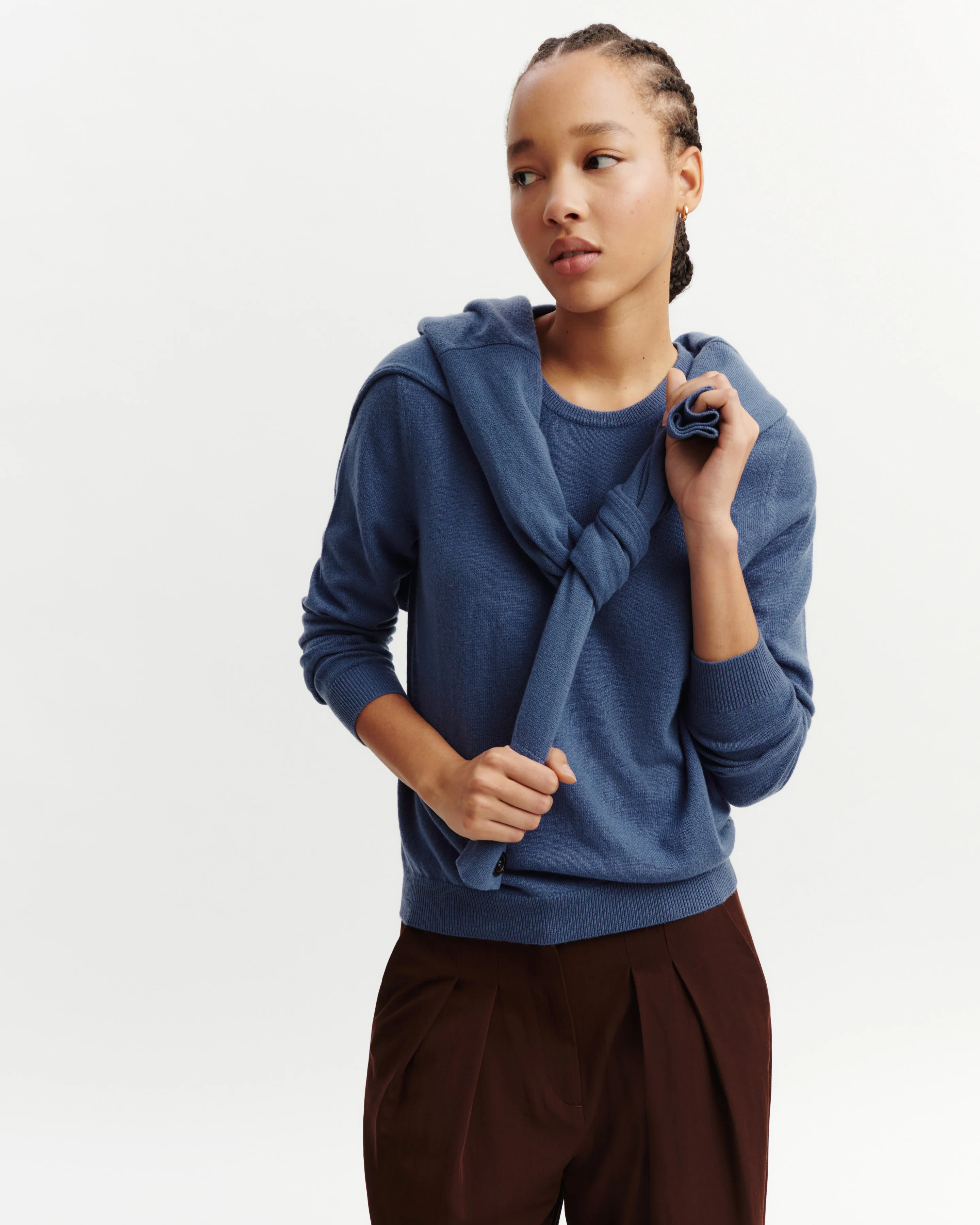 Pull col rond classique