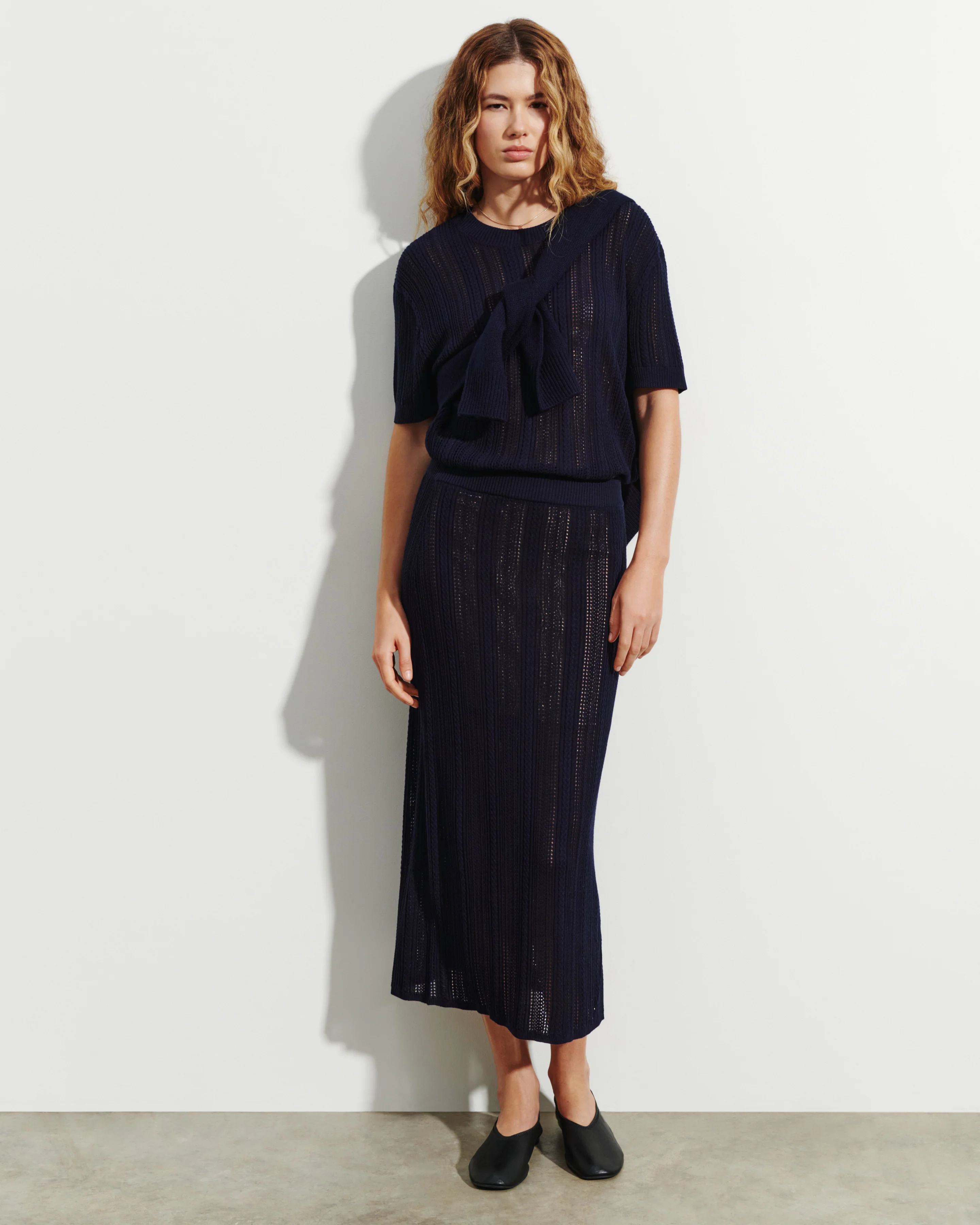 Pull col rond pointelle - Image 2