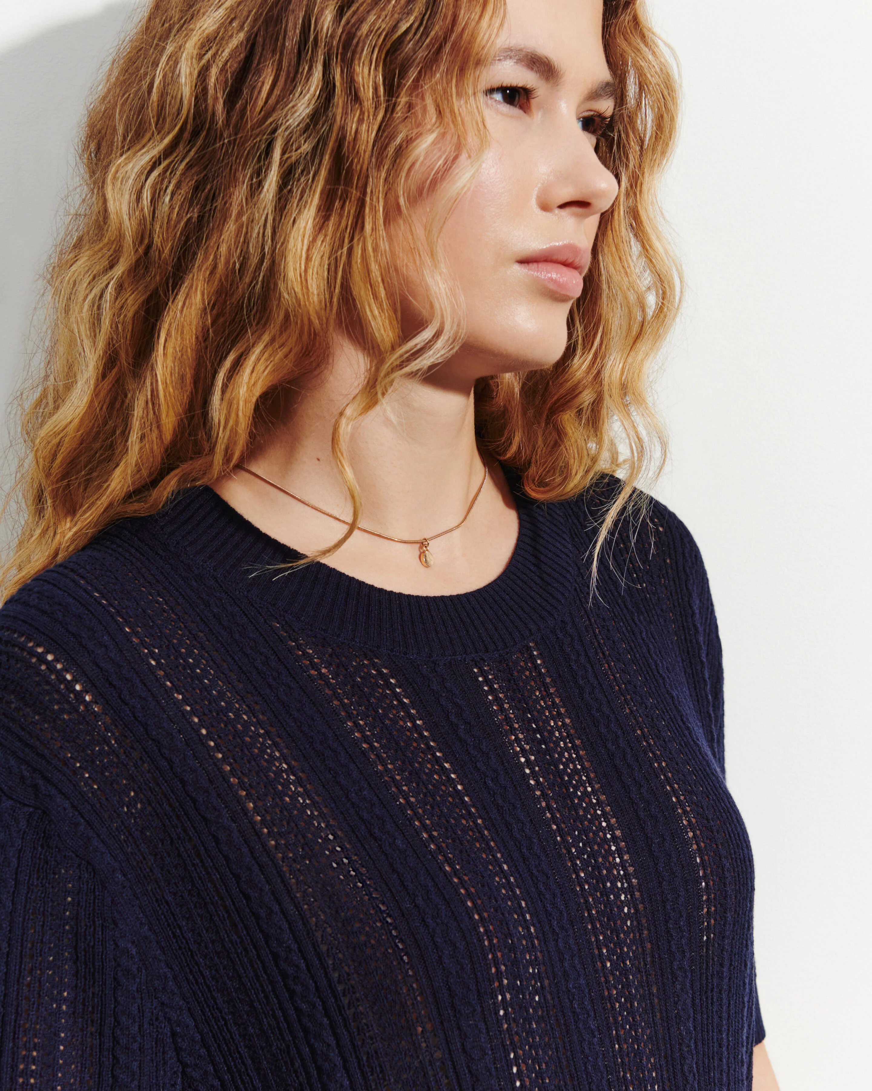 Pull col rond pointelle - Image 4