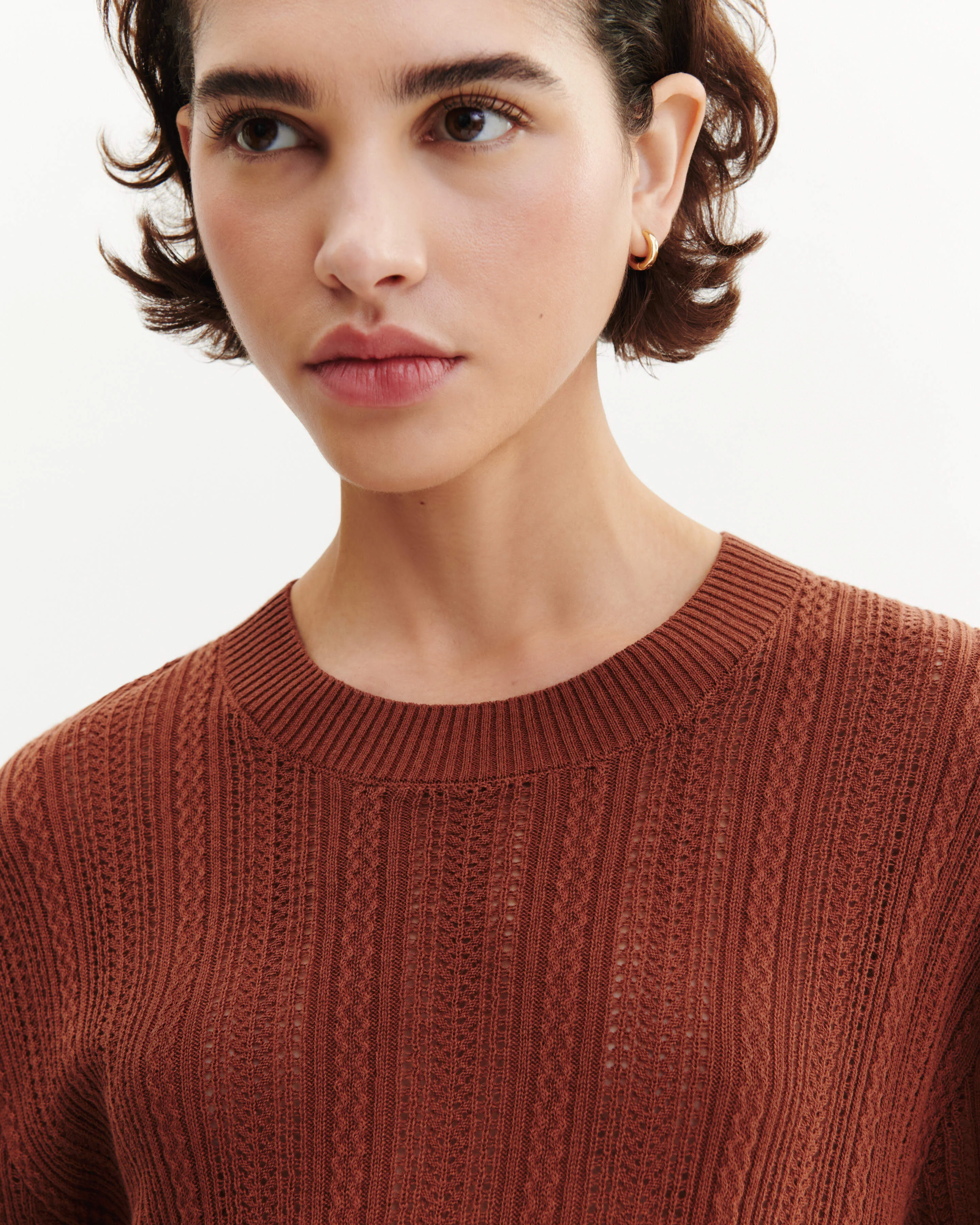 Pull col rond pointelle - Image 4