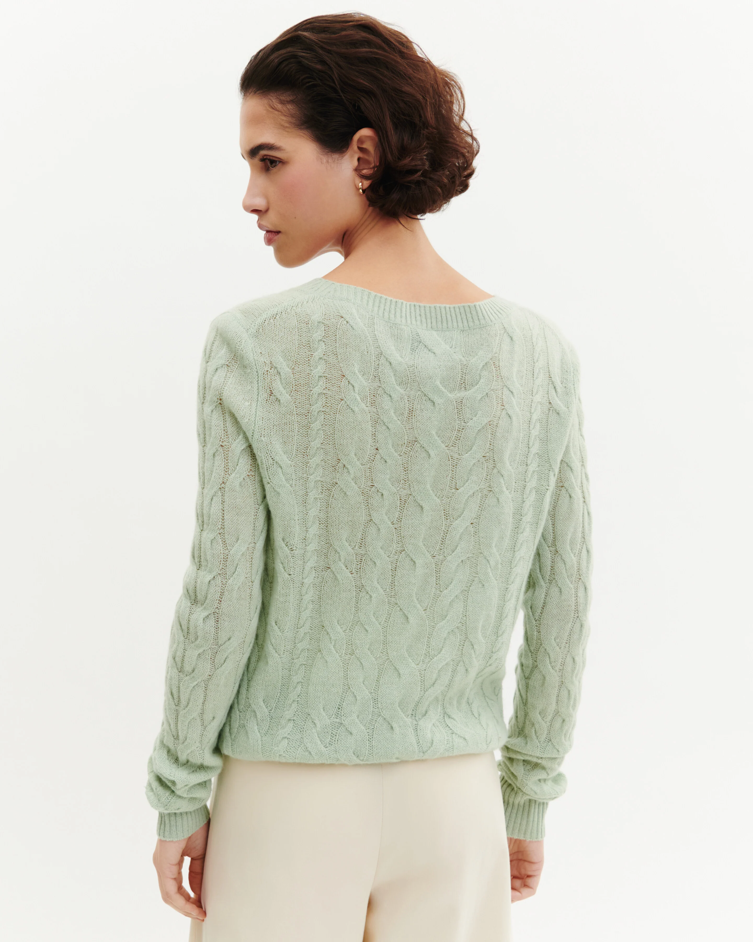 Pull col V à torsades - Image 3