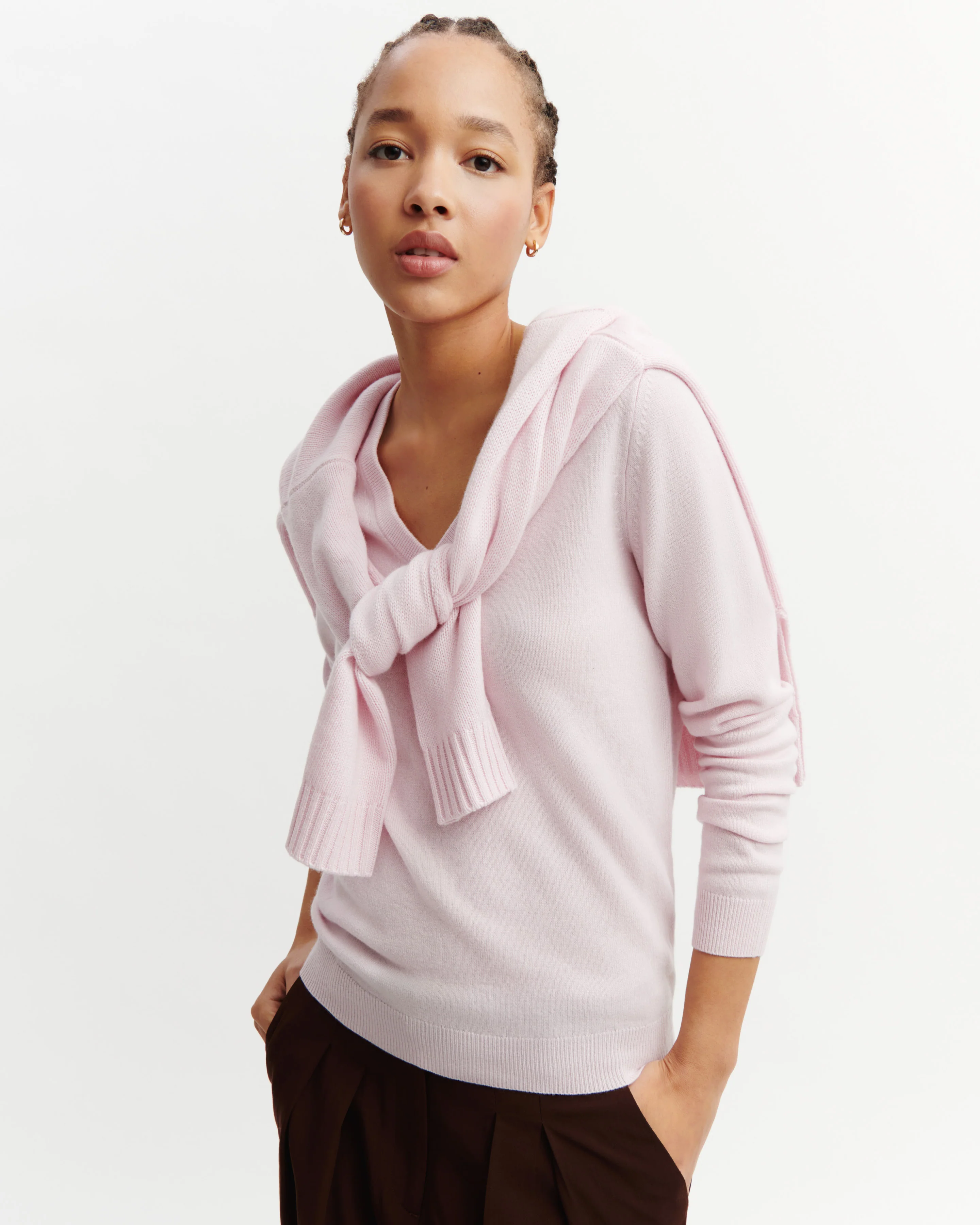 Pull col V classique
