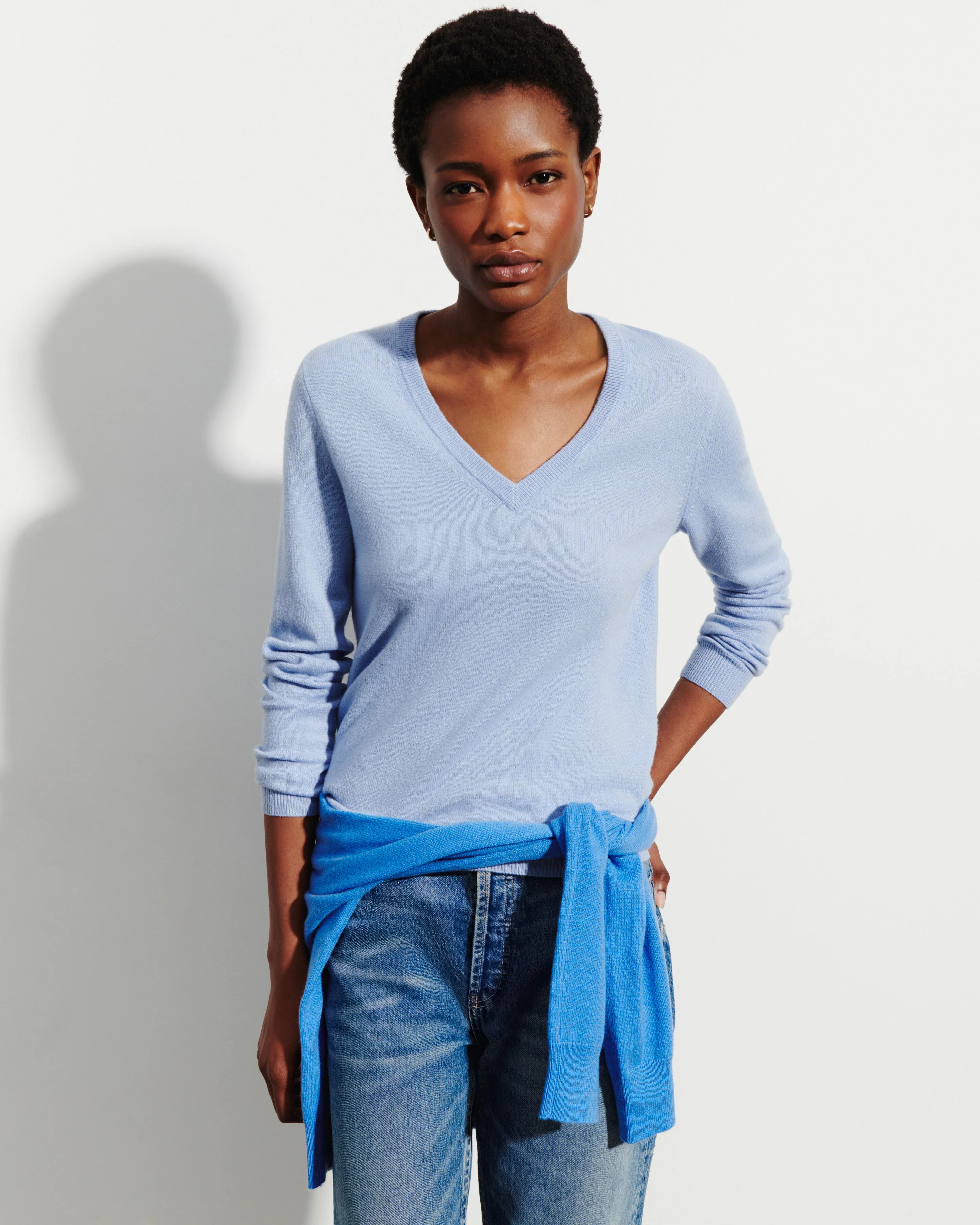 Pull col V classique
