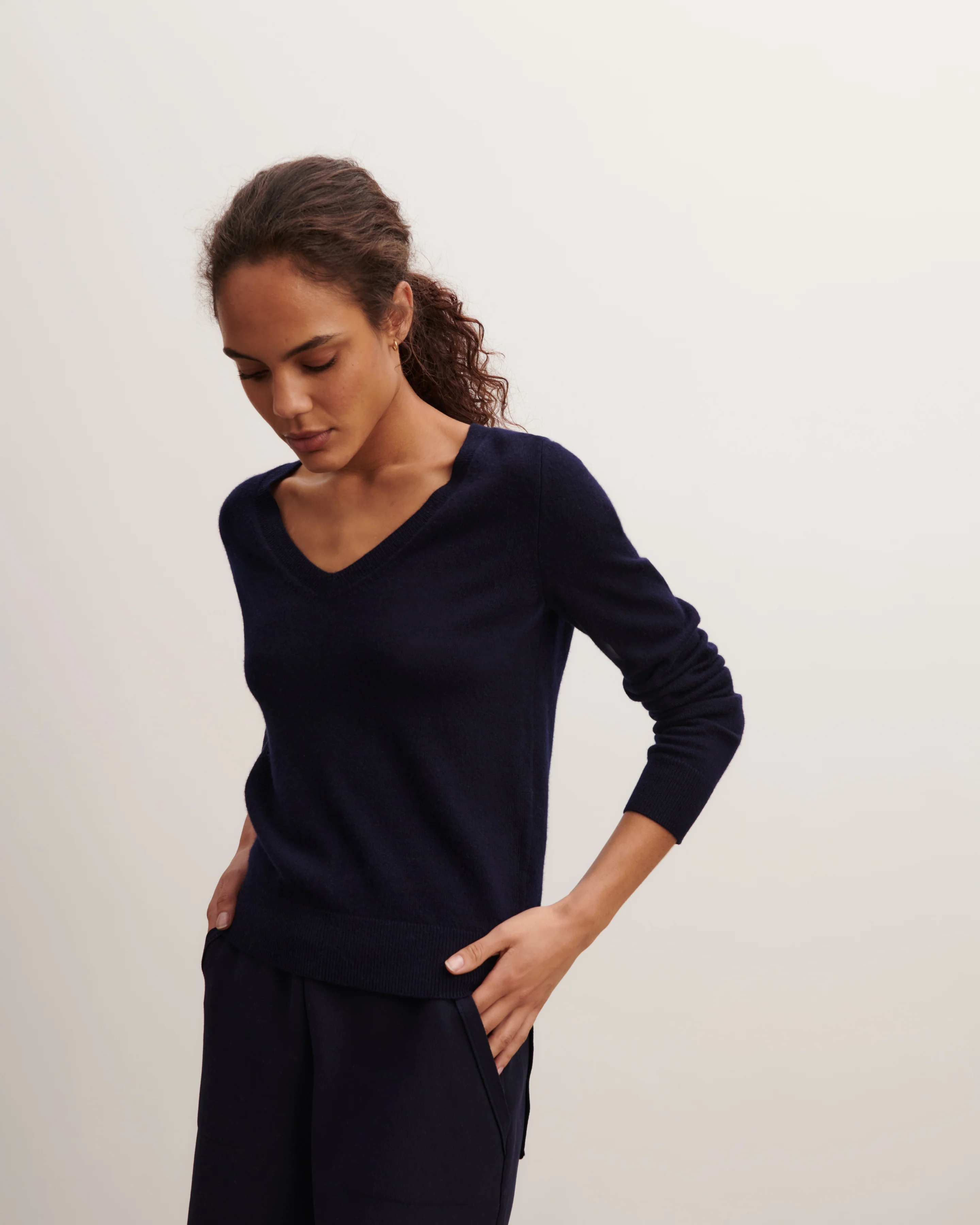 Pull col V classique