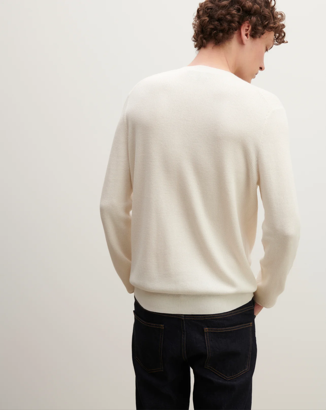 Pull col V texturé - Image 3
