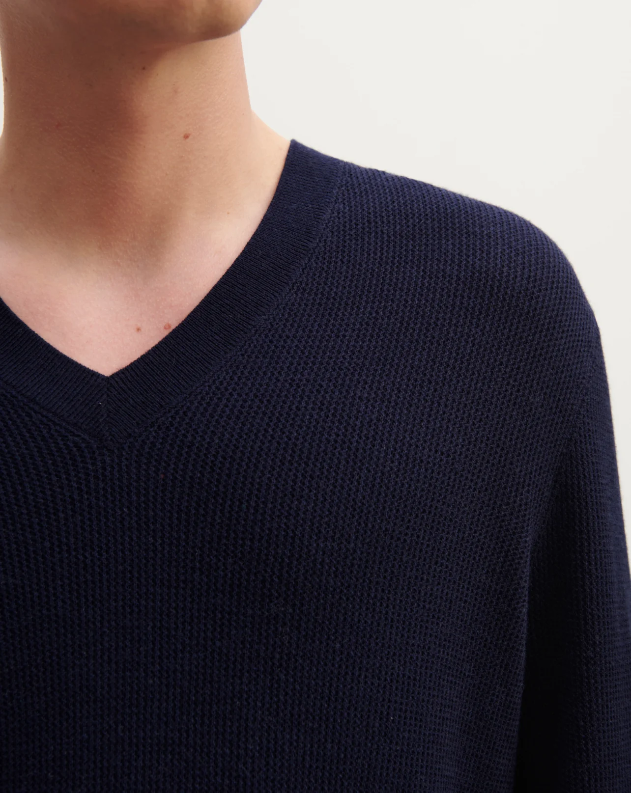 Pull col V texturé - Image 4