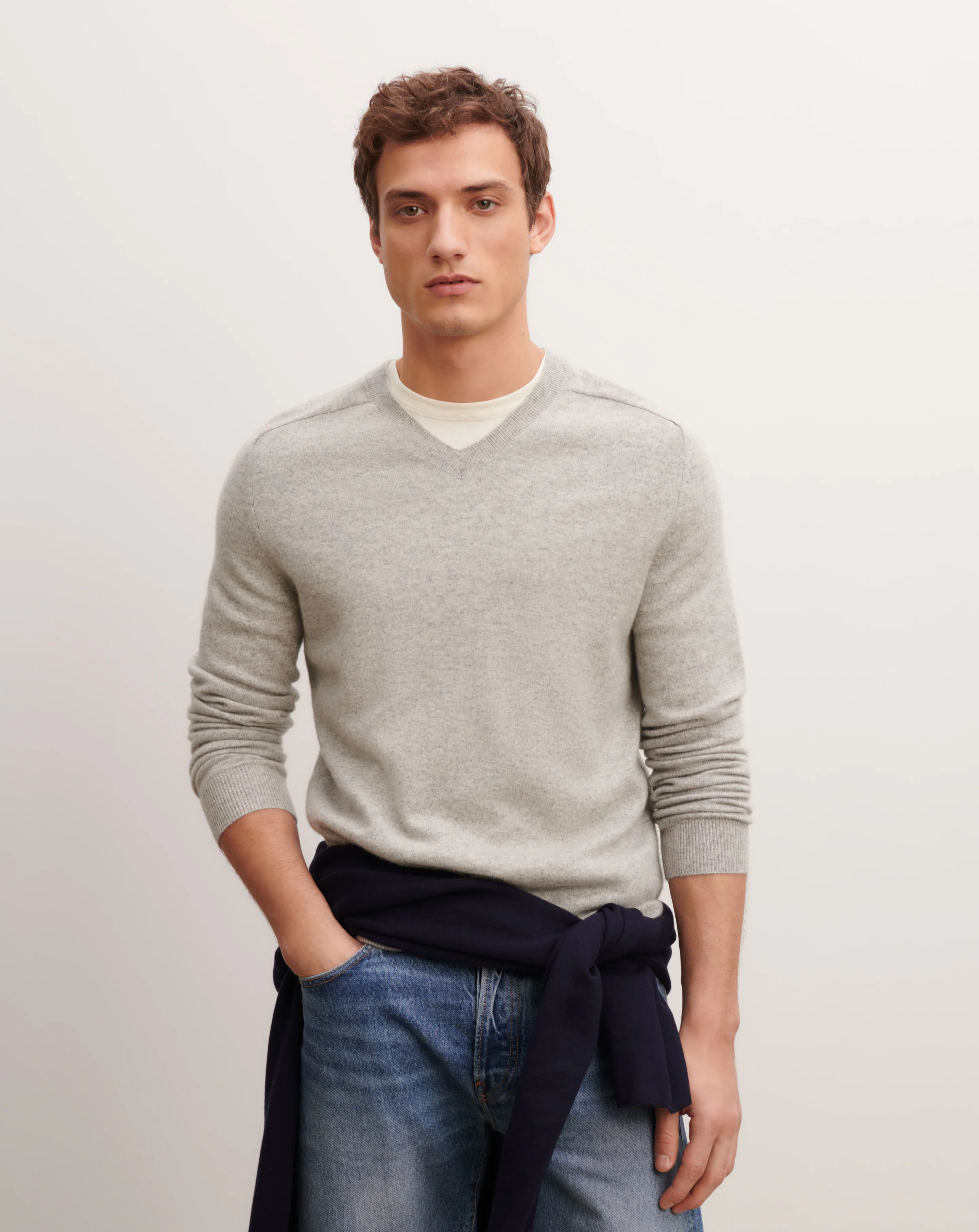 Pull V manches marteau