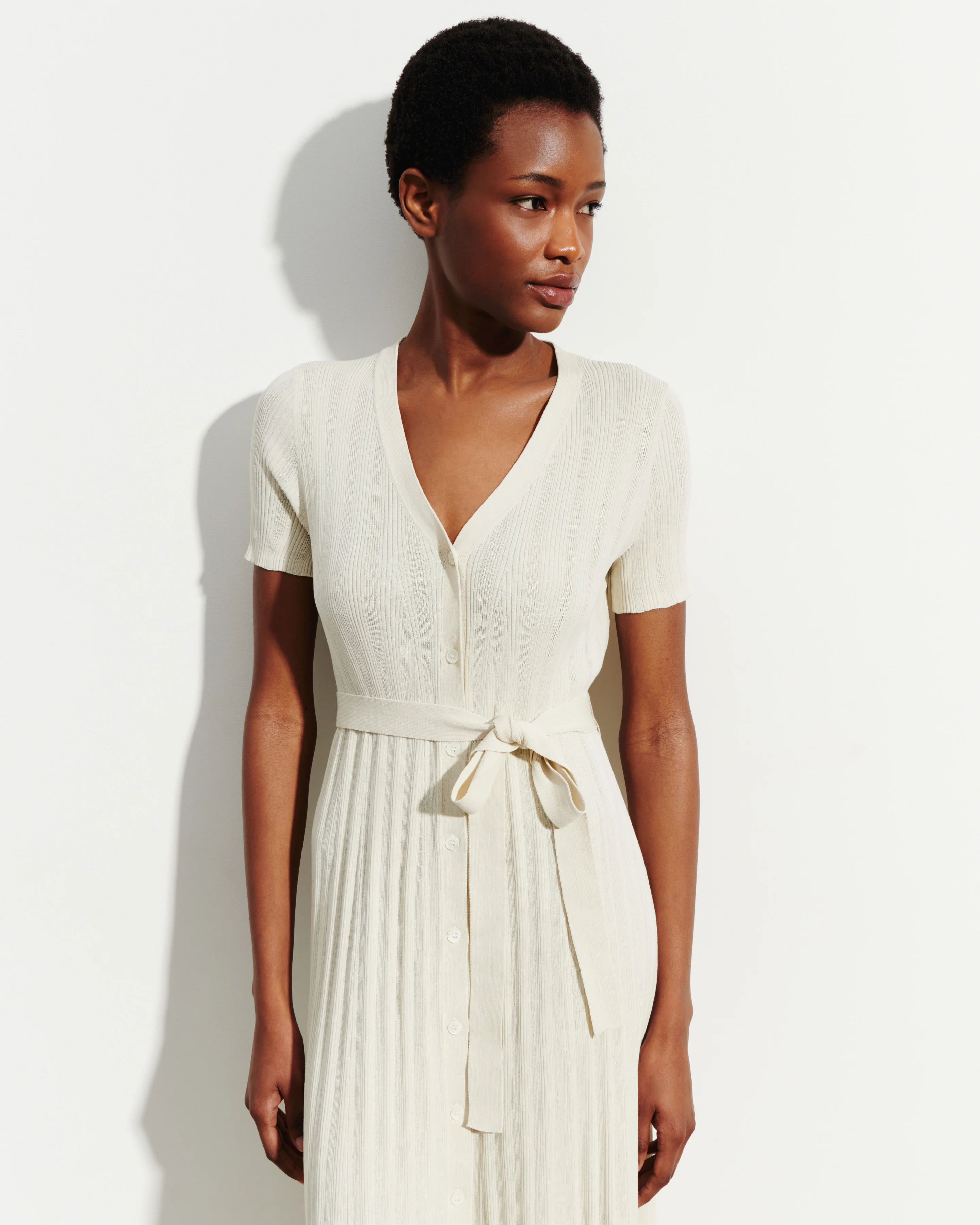 Robe ceinturée à côtes - Image 4