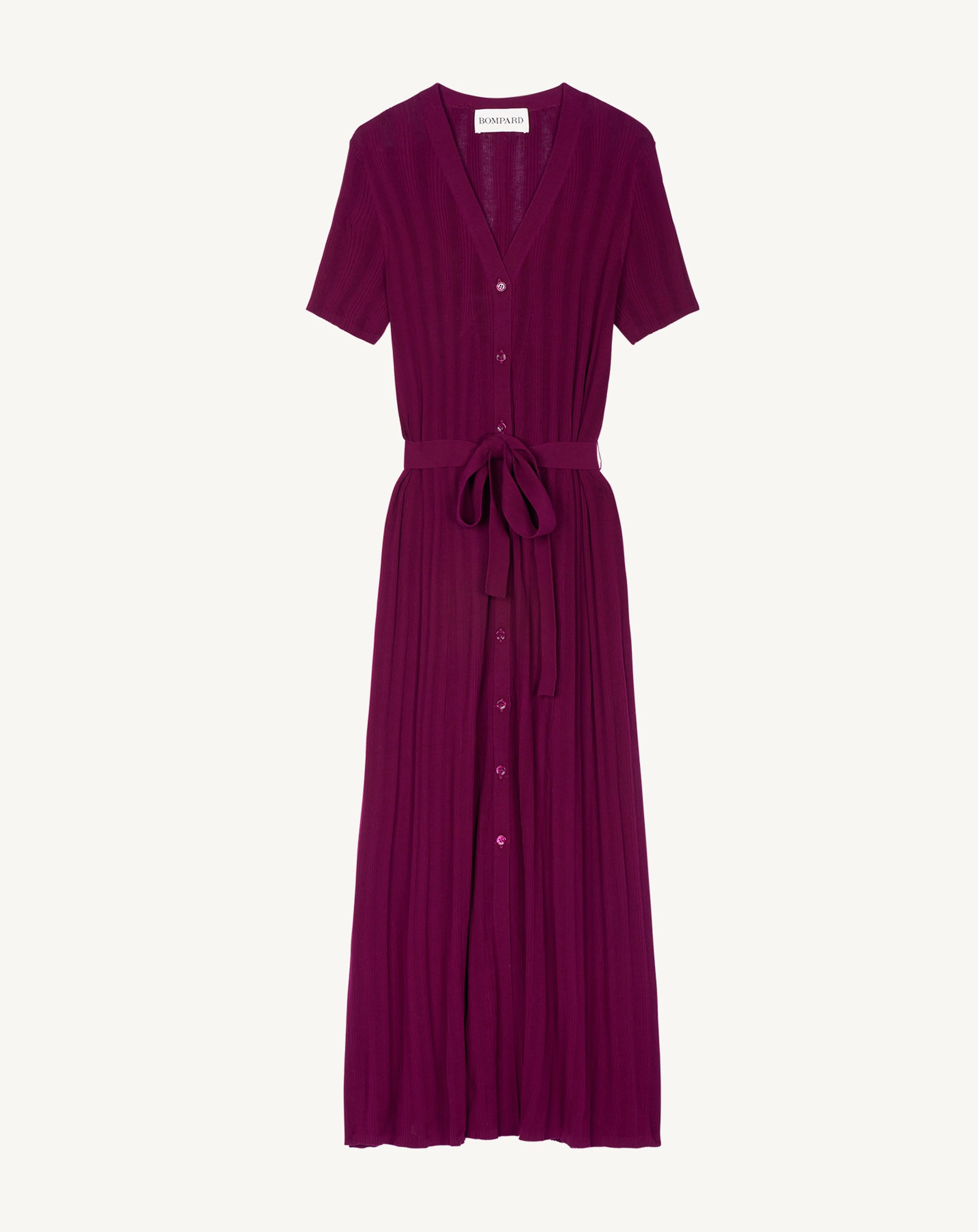 Robe ceinturée à côtes - Image 4