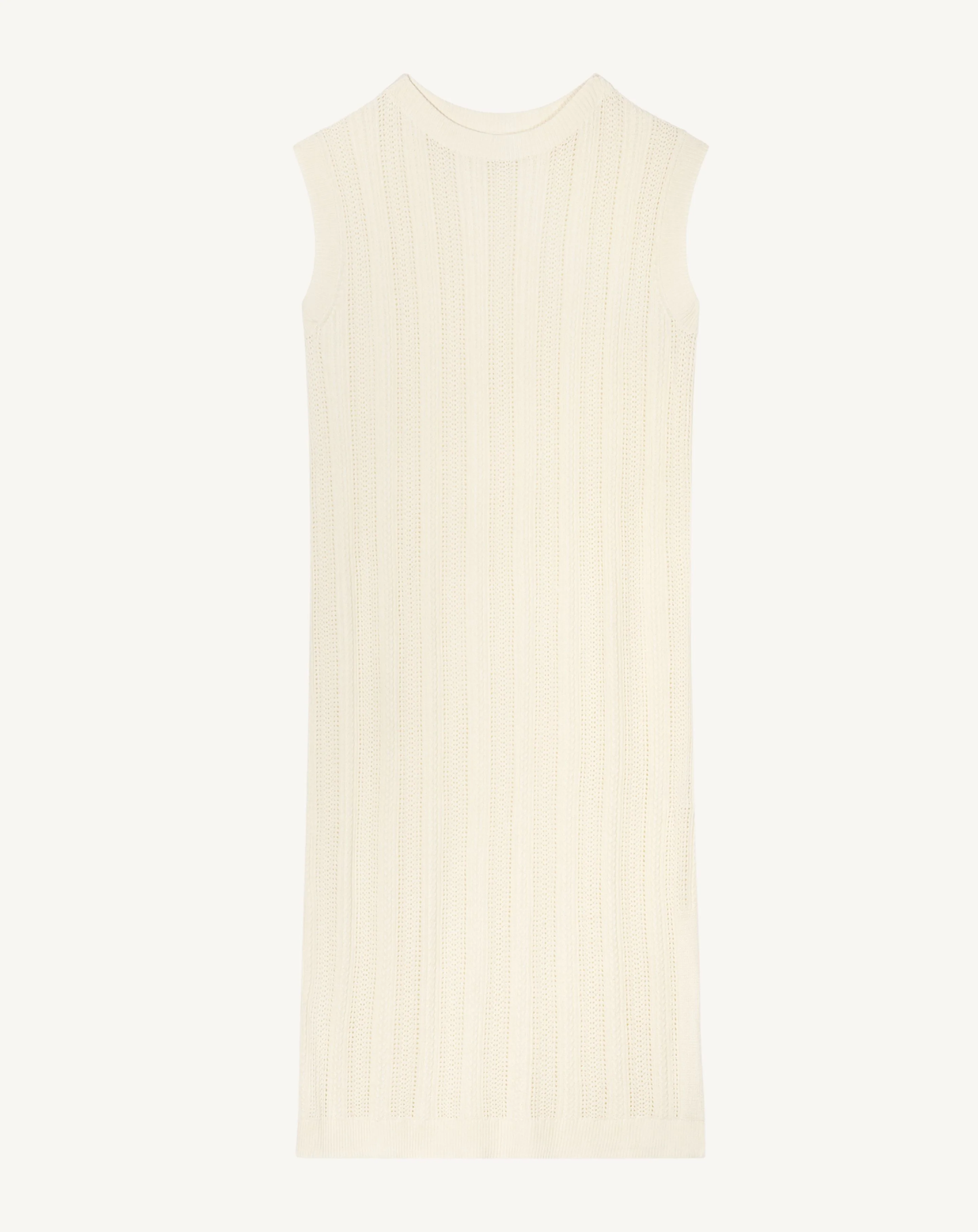 Robe longue droite pointelle - Image 5