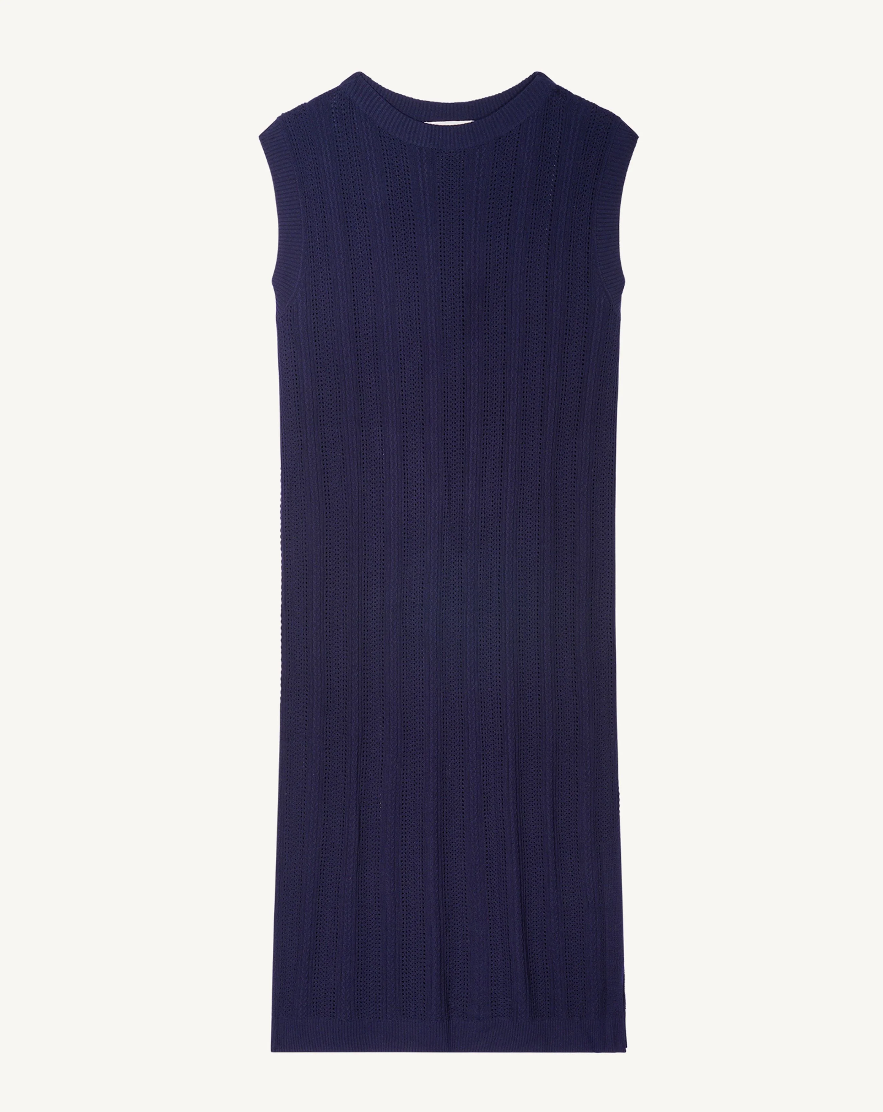 Robe longue droite pointelle - Image 6