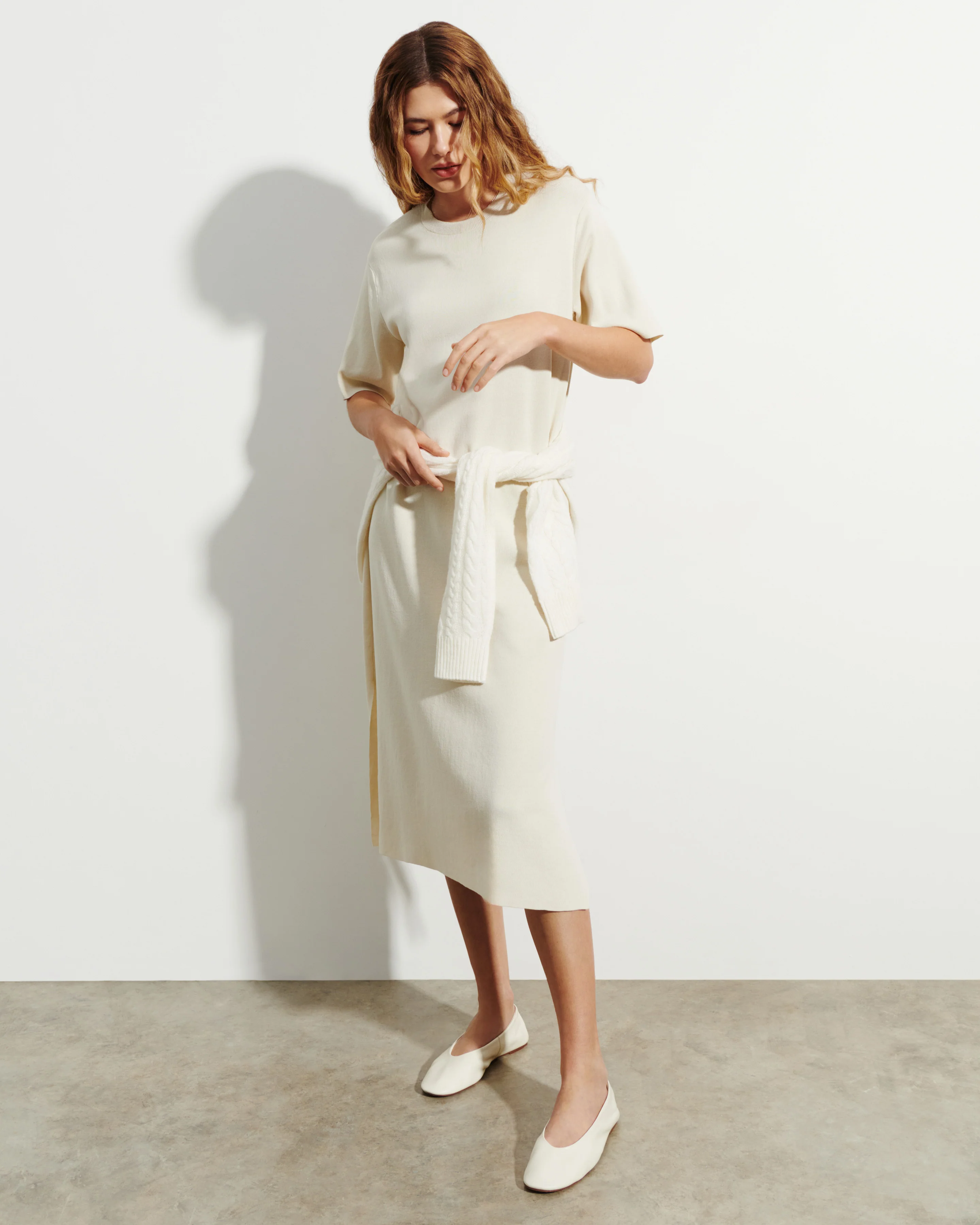 Robe T-shirt maille unie