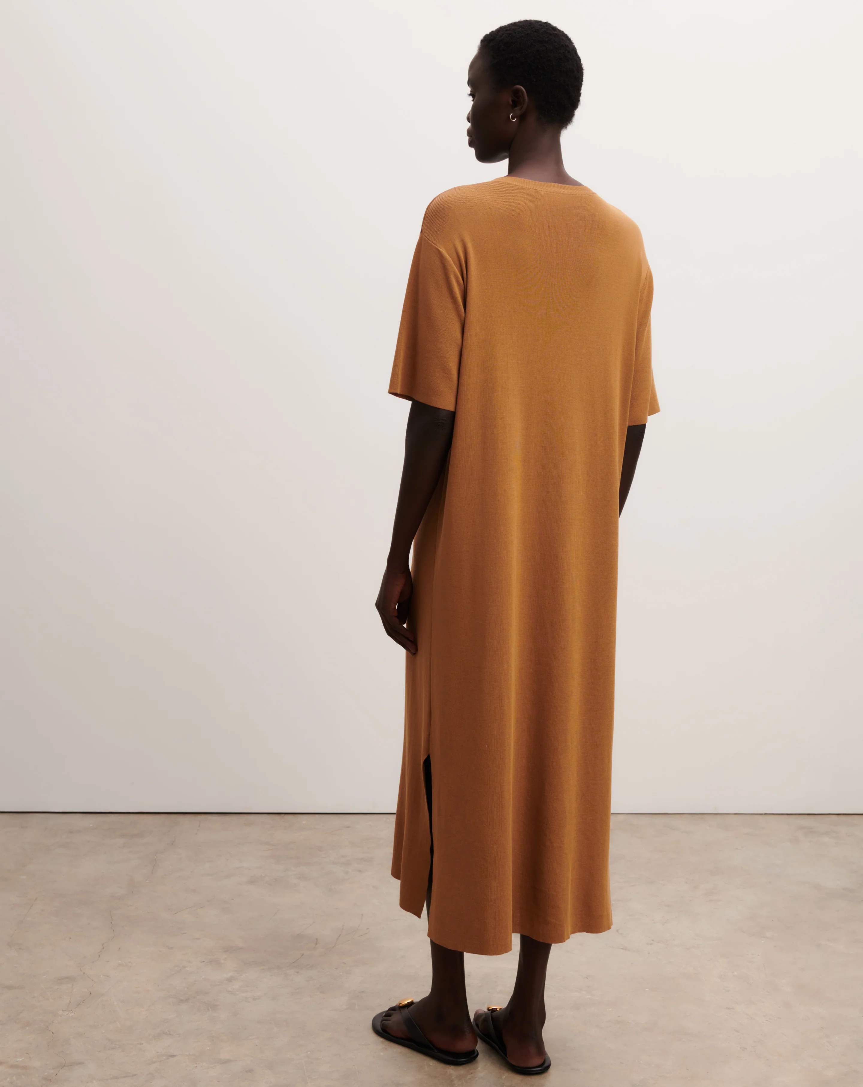 Robe T-shirt maille unie - Image 3