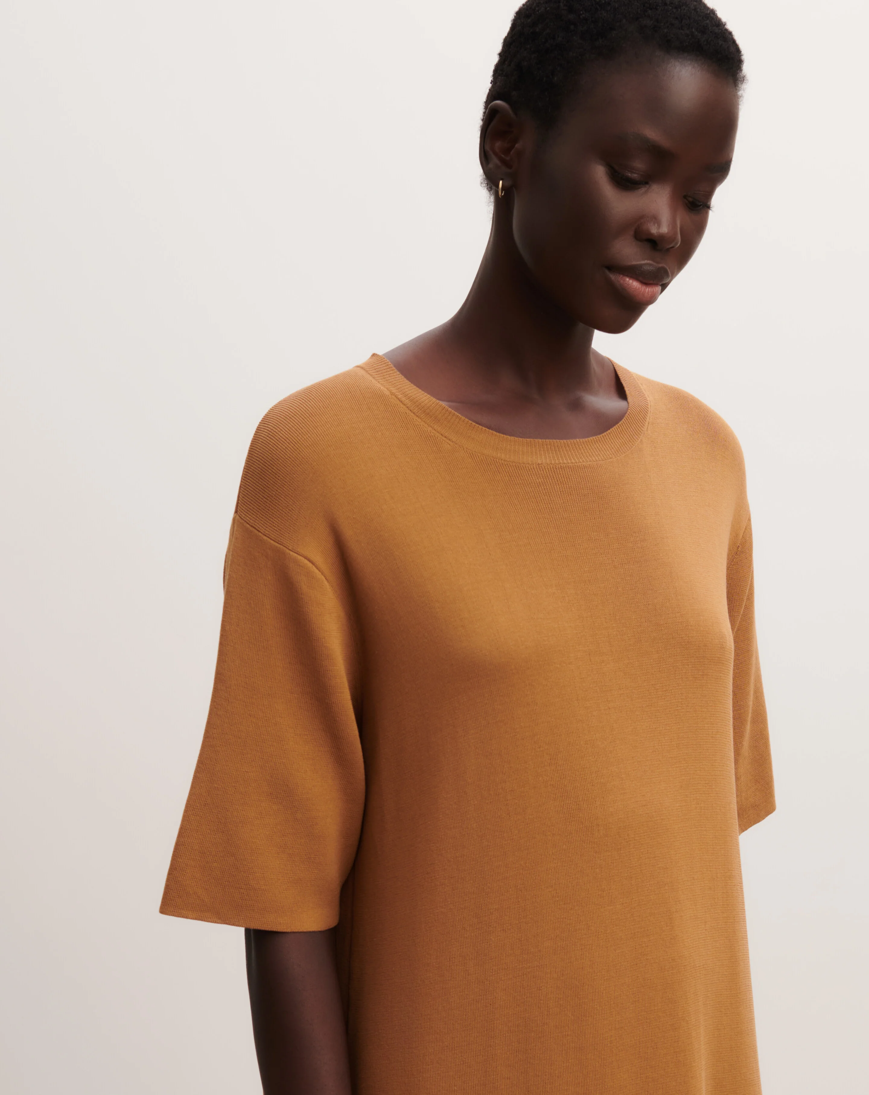 Robe T-shirt maille unie - Image 4
