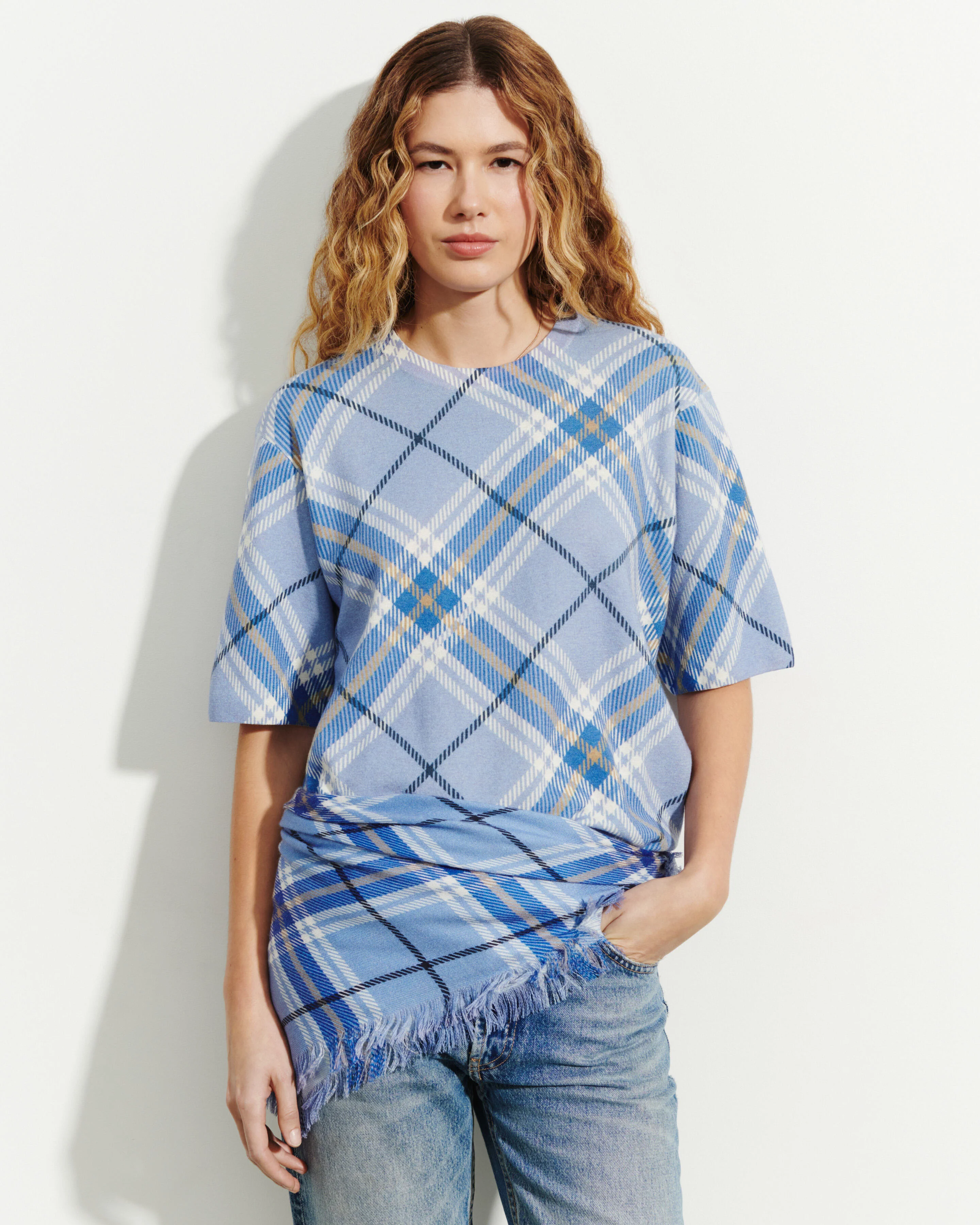T-shirt ample imprimé tartan - Image 2