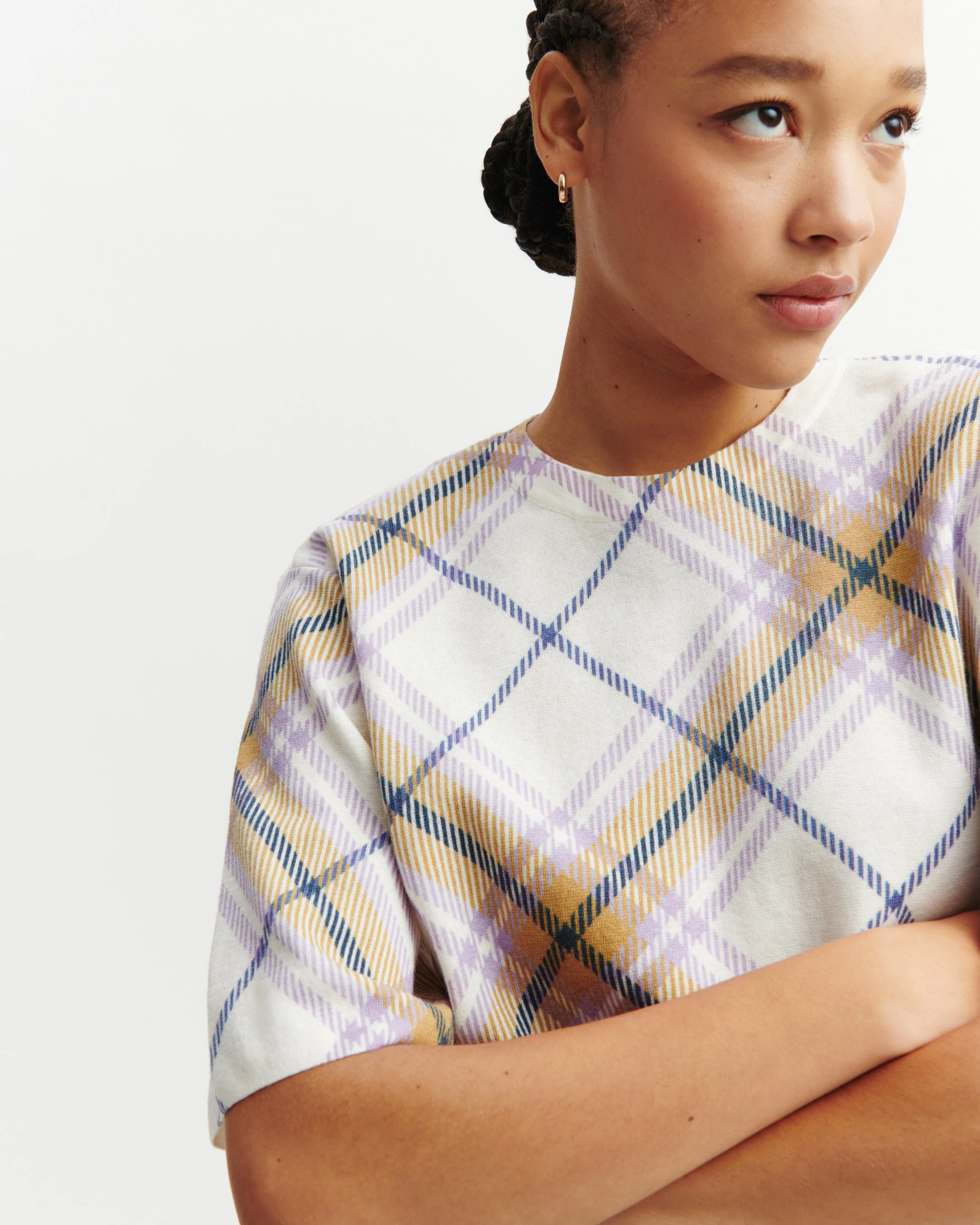 T-shirt ample imprimé tartan - Image 2