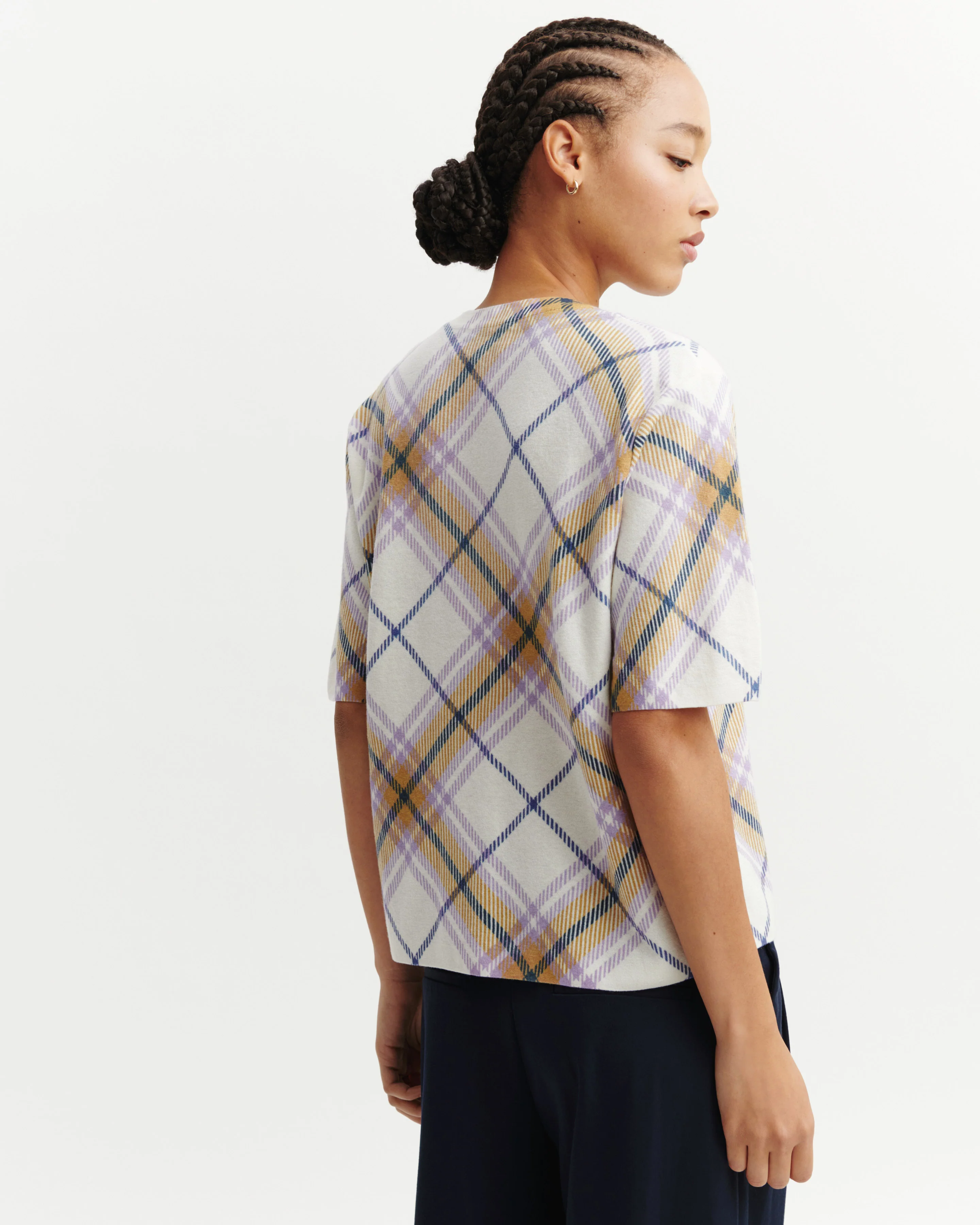 T-shirt ample imprimé tartan - Image 3
