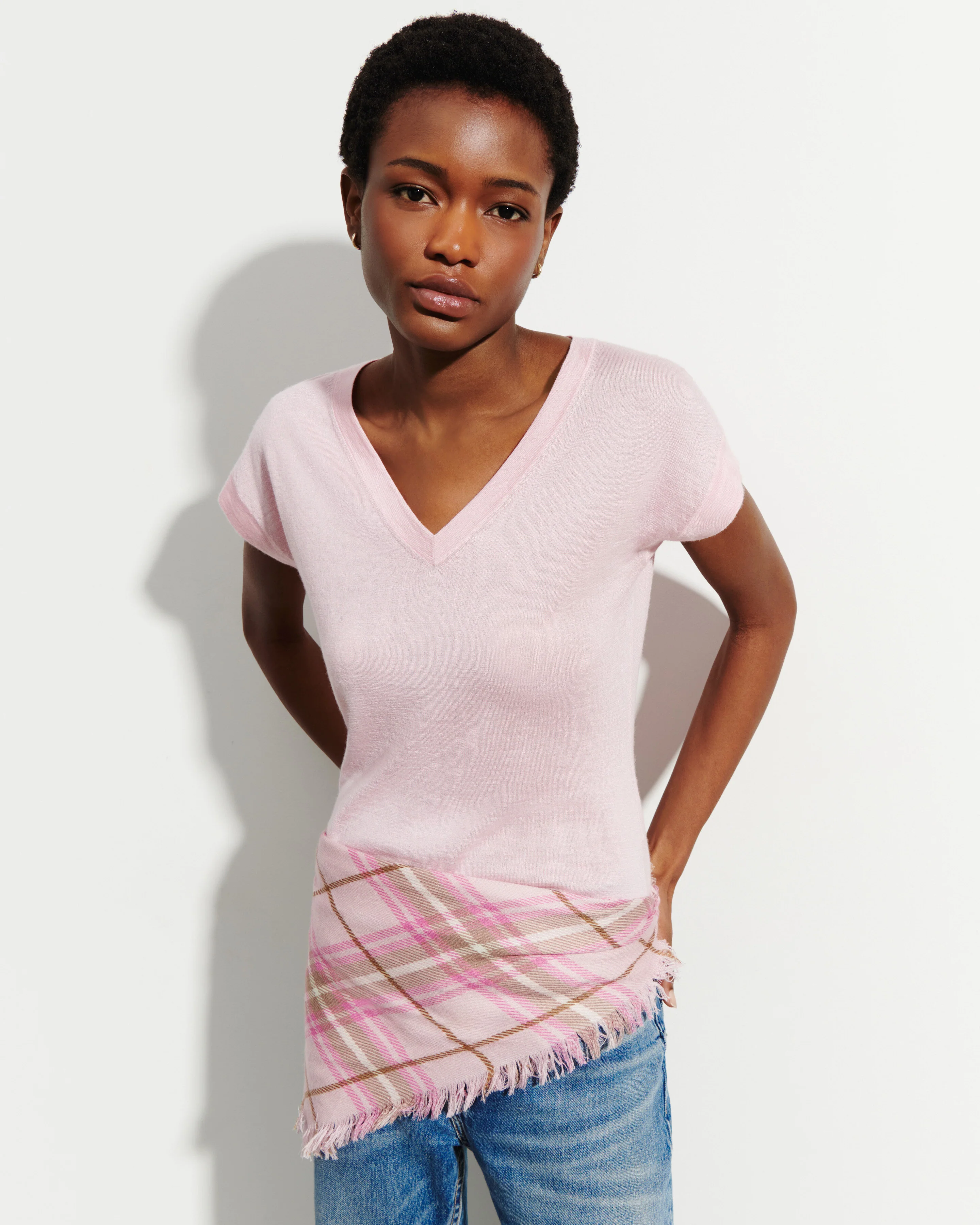 T-shirt col V
