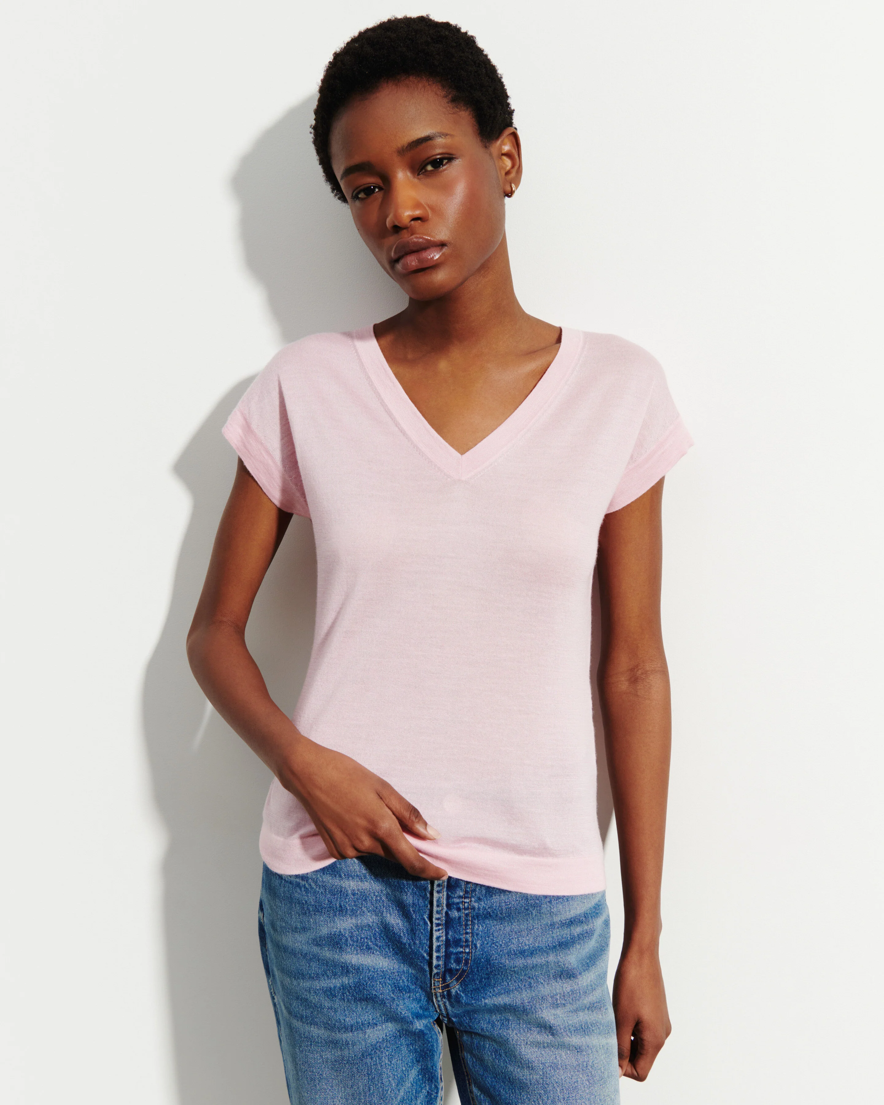 T-shirt col V - Image 2